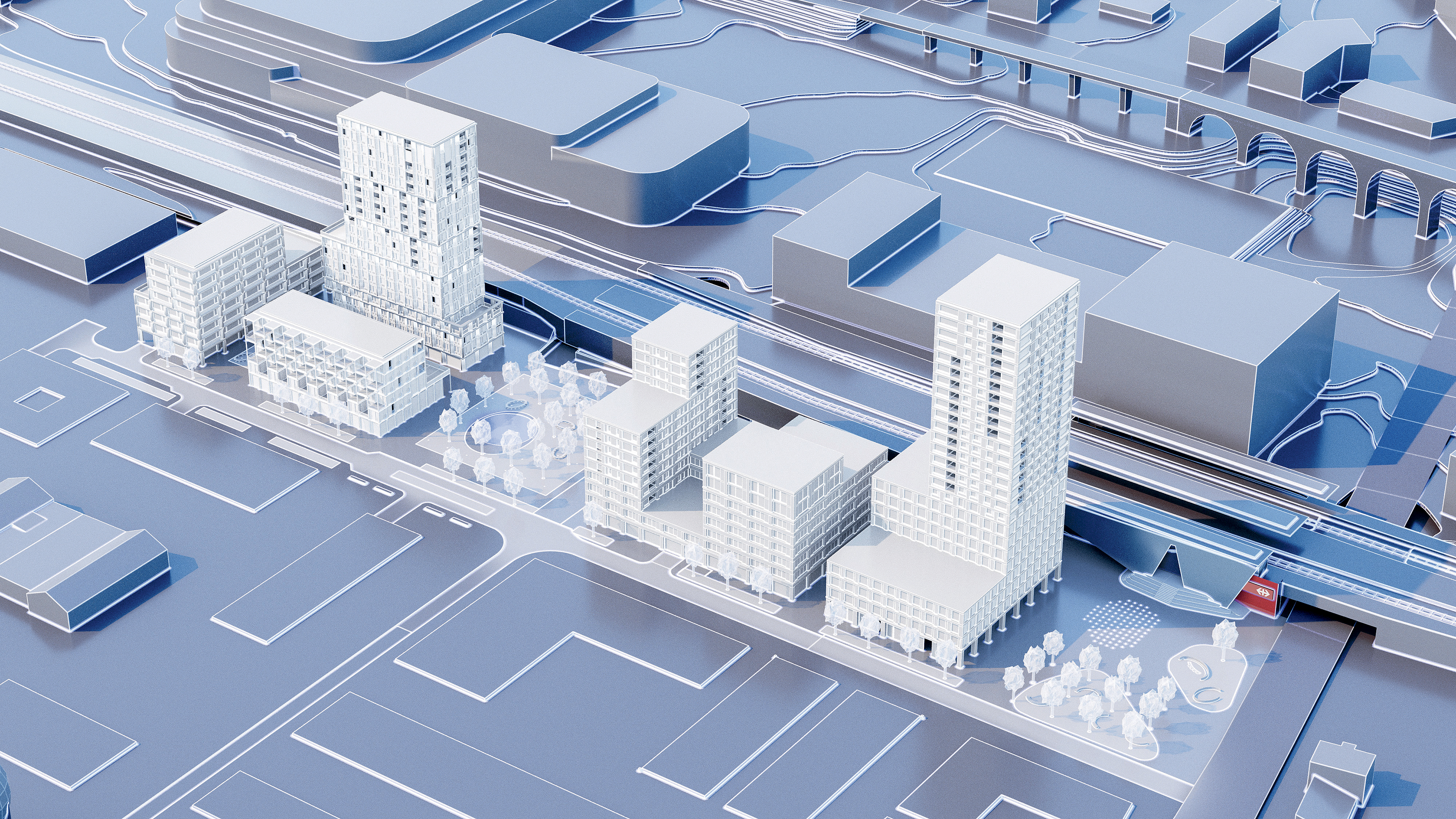 Maquette du concours pour le projet Malley-Gare, 2018