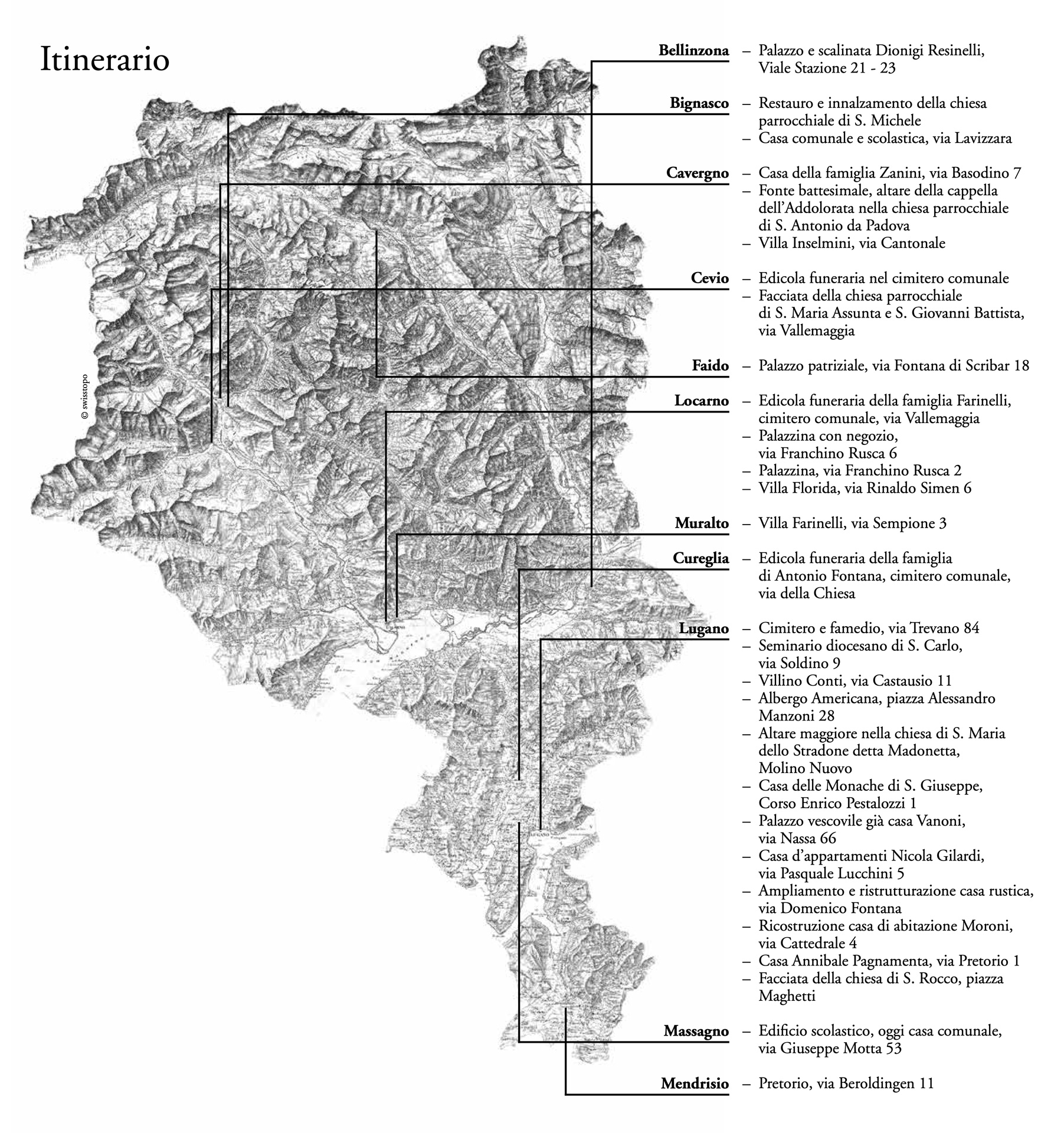 La collocazione dei progetti di Paolo Zanini
