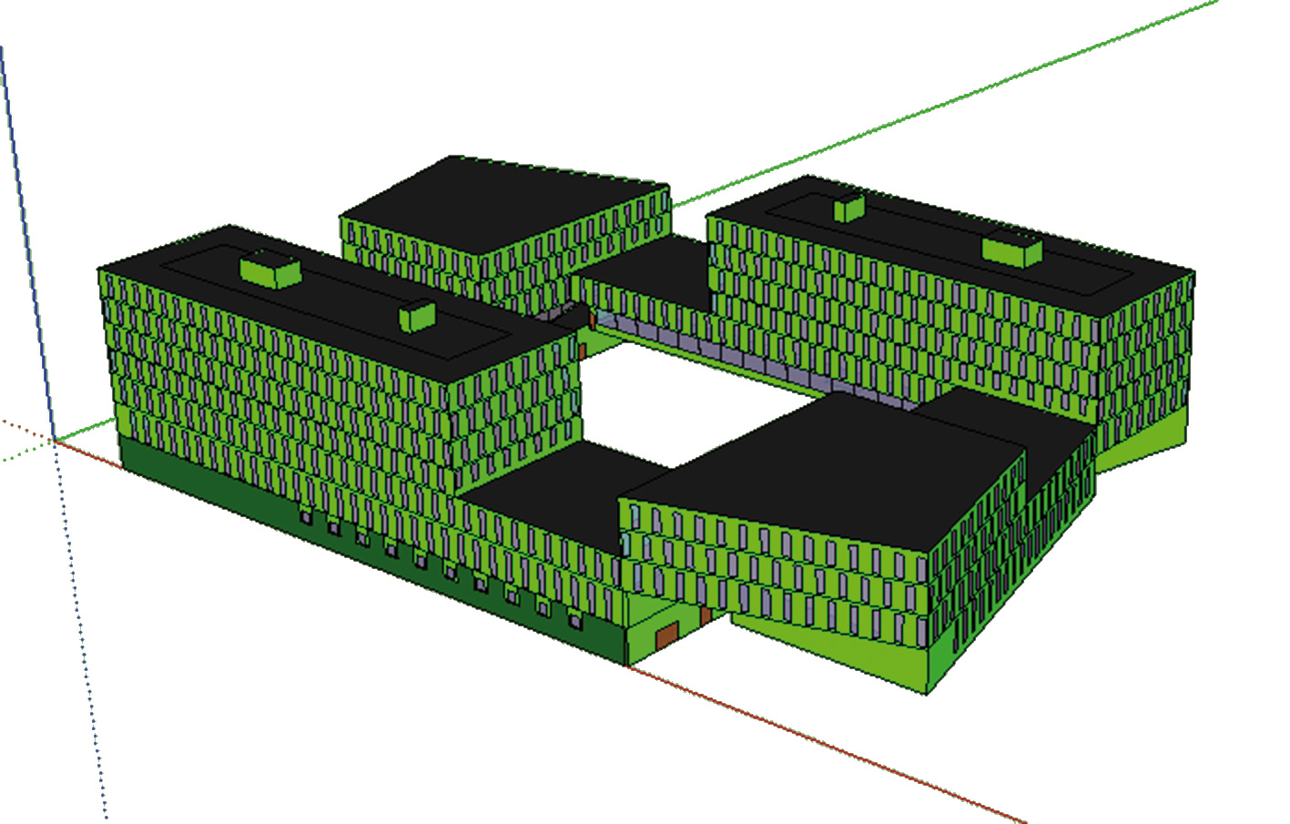 Modello 3D del Campus USI/SUPSI di Lugano-Viganello
