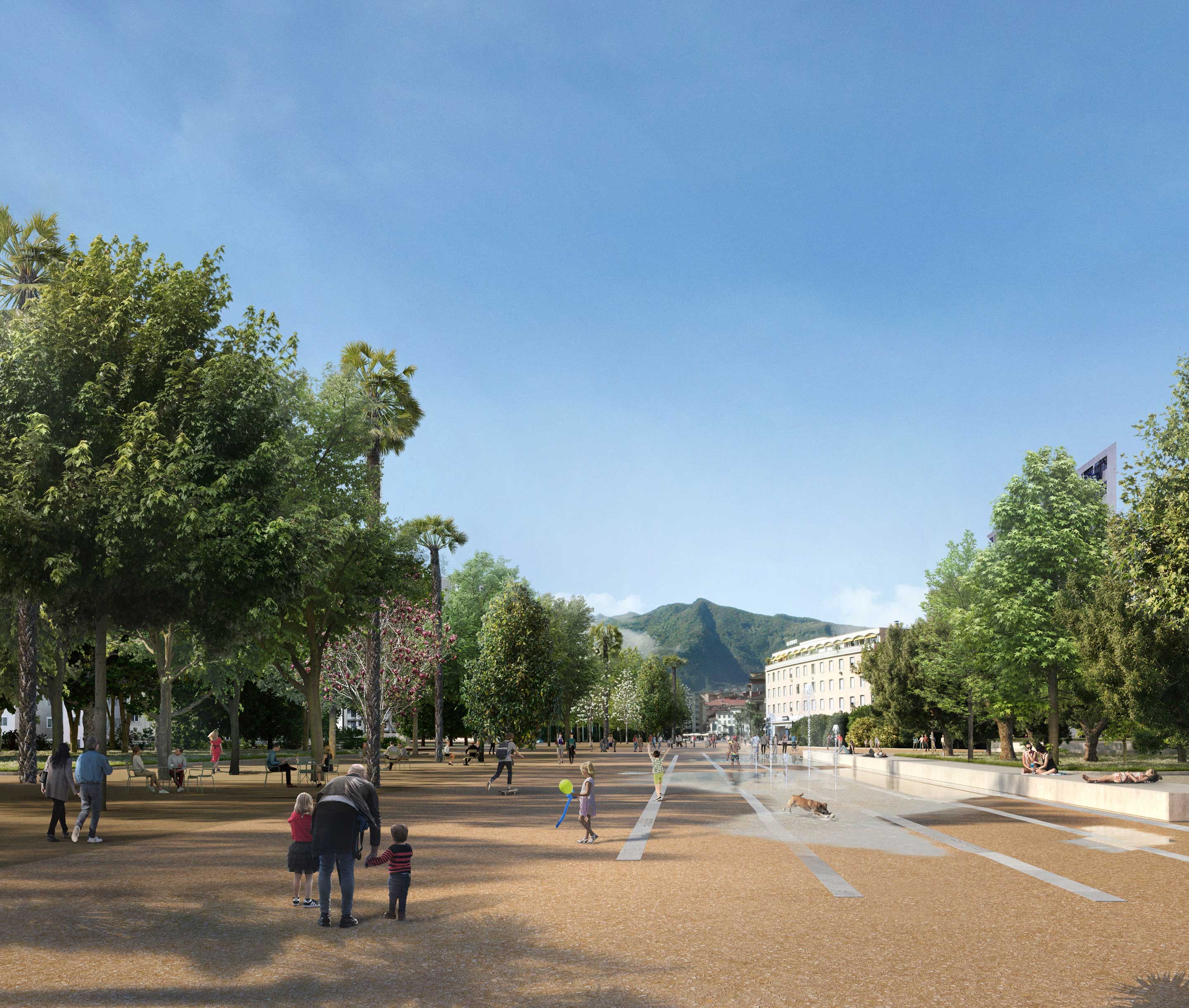 Il progetto vincitore è «La Nouvelle Belle Époque», della comunità di lavoro formata da Studio WE architetti, Pool Architekten, Guscetti studio d’architettura, Rotzler.Land e Linea landscape architecture.