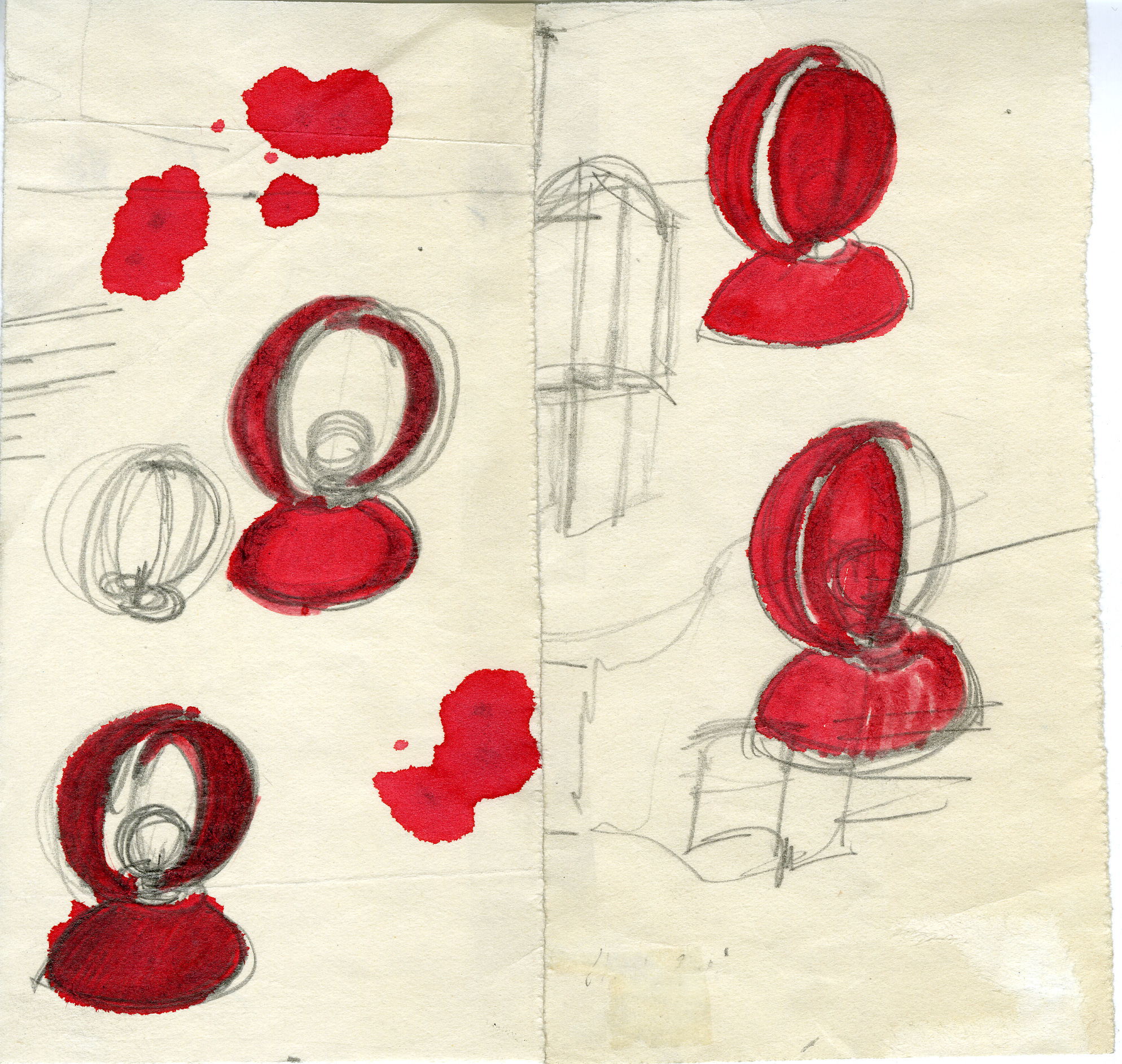 Vico Magistretti, «Eclisse», Artemide, 1966-1967 (schizzo)