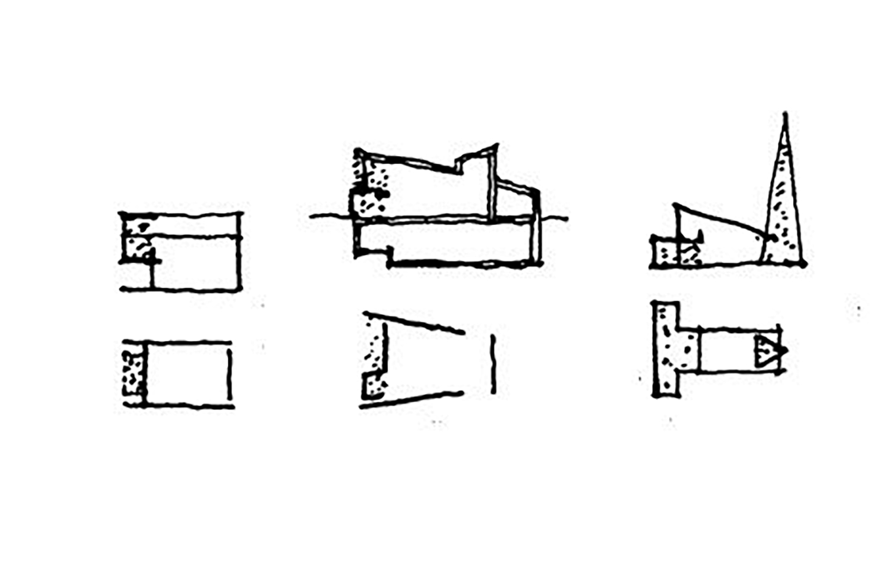 Skizzen-Volumendurchdringung-Berlincourt-Corgémont-Vellerat-Jeanne-Bueche