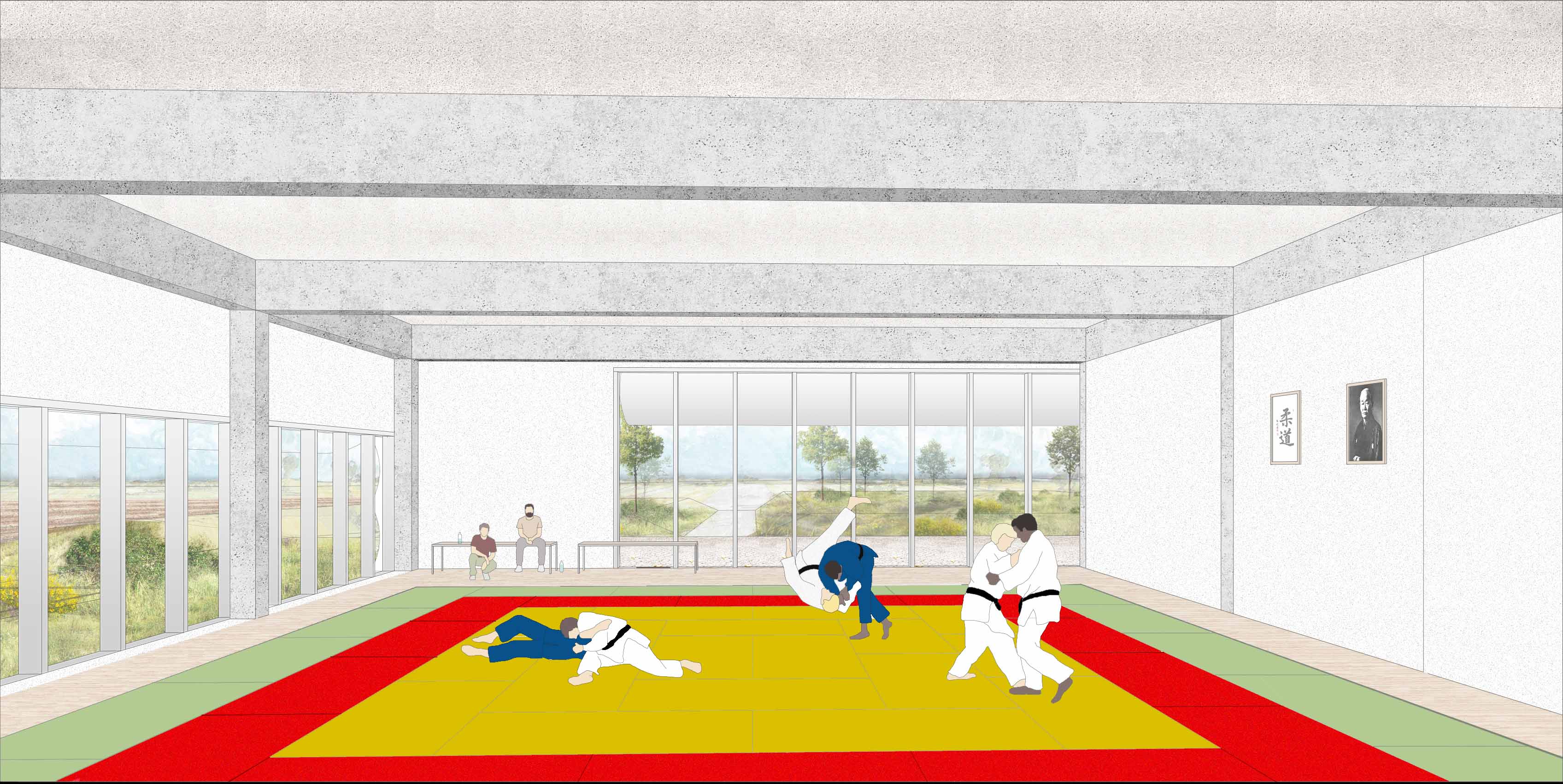 Salle de gymnastique à Amblainville