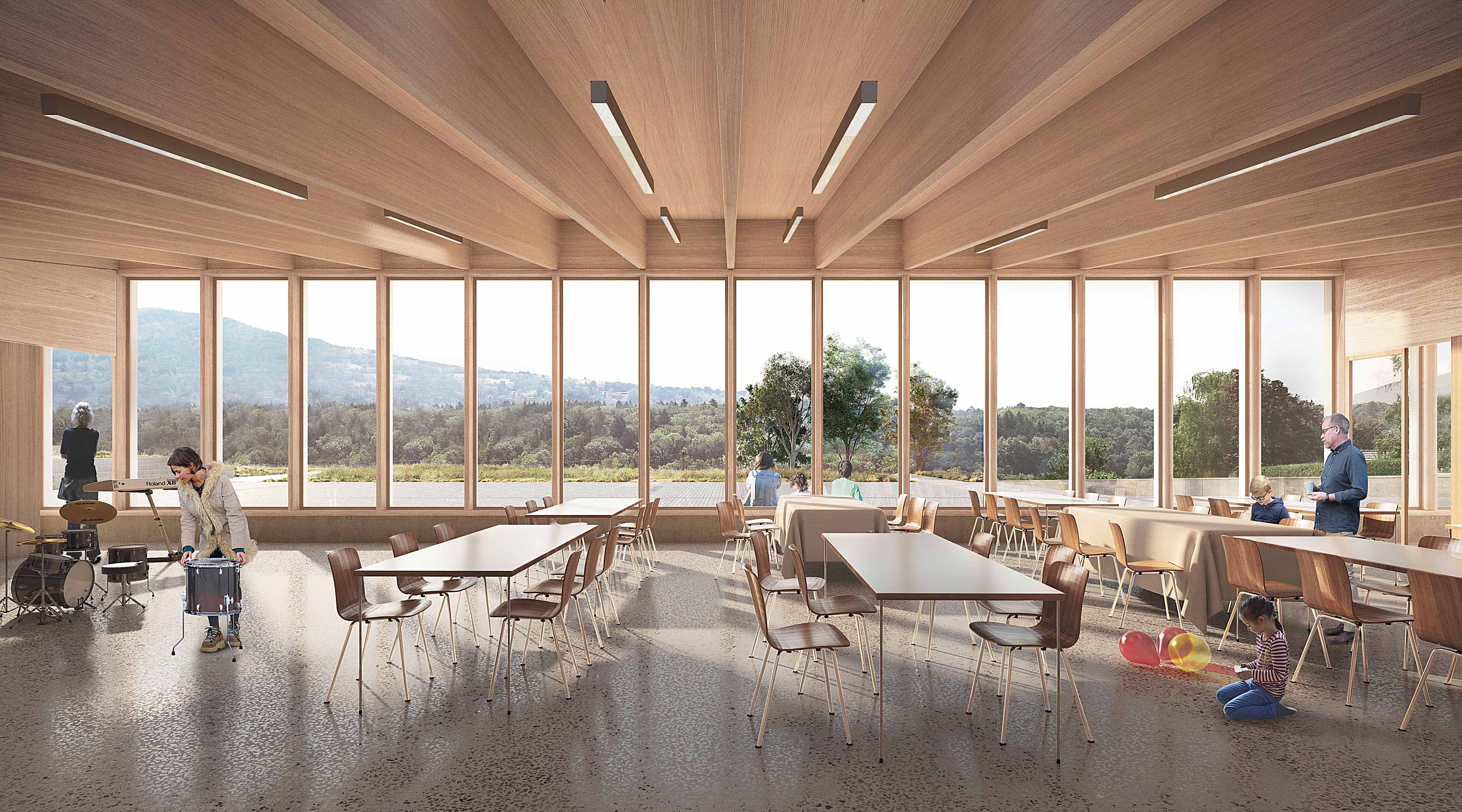Extension de l’école et construction d'une salle communale a Juvigny - Projet lauréat