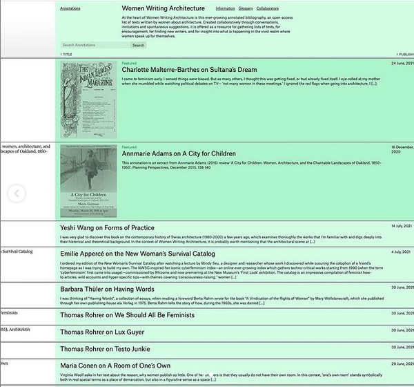 Women Writing Architecture