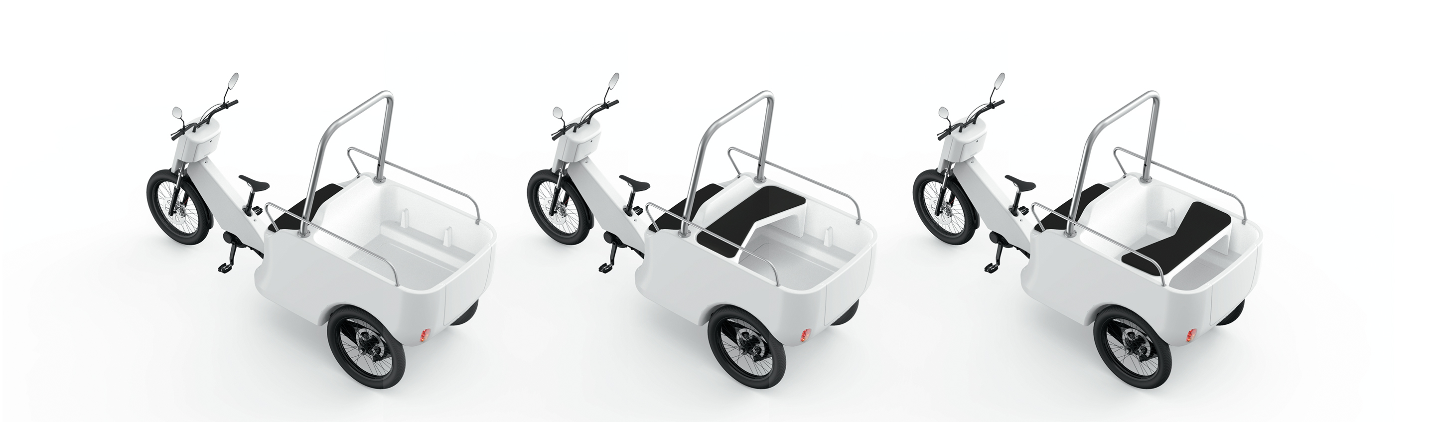 LAMBROgino, design Makio Hasuike &amp; Co per Repower: ridefinizione dei tradizionali veicoli leggeri per una nuova mobilità elettrica urbana, destinata al trasporto di persone e alla consegna delle merci. Compasso d’Oro 2022.