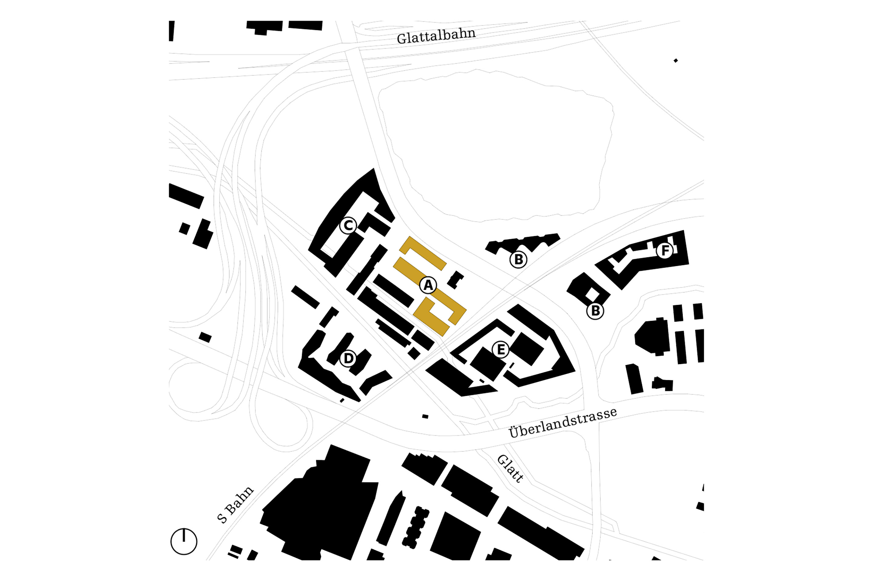 Die Neubauten auf sechs Baufeldern auf dem Zwicky-Areal, an der Grenze von Dübendorf und Wallisellen wurden zwischen 2007 und 2019 auf der 238 587 m² grossen ehemaligen­­ Industriebrache erstellt. Die Baukörper auf dem Baufeld A bilden paarweise je einen Hof. Gegenüber liegt das von der Genossenschaft KraftWerk1 überbaute Feld D.