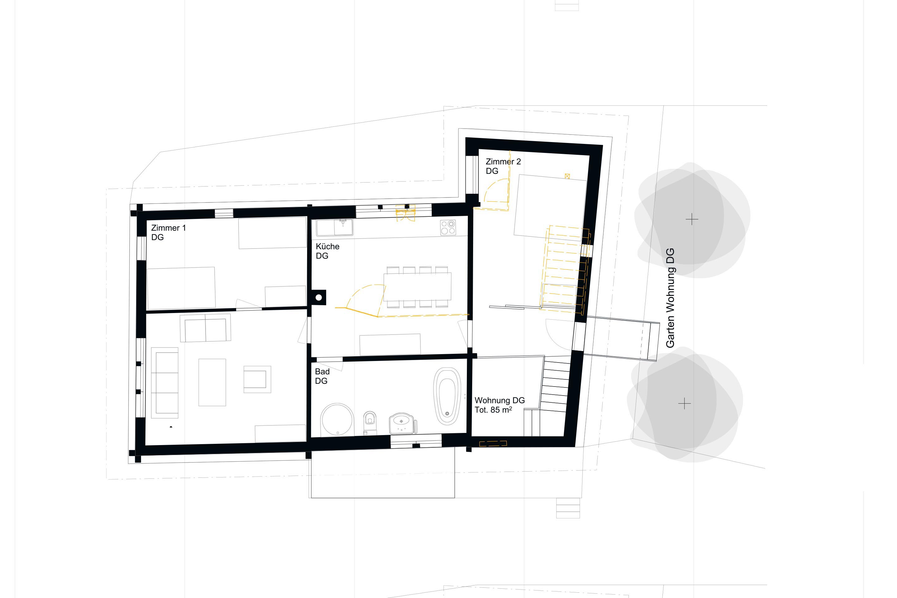 Strategie der kleinen Eingriffe: Eine integrative, im Ergebnis diskrete und doch aufwendige Renovation verfolgten Abgottspon Werlen Architekten beim «Hüs uf der Flüe».