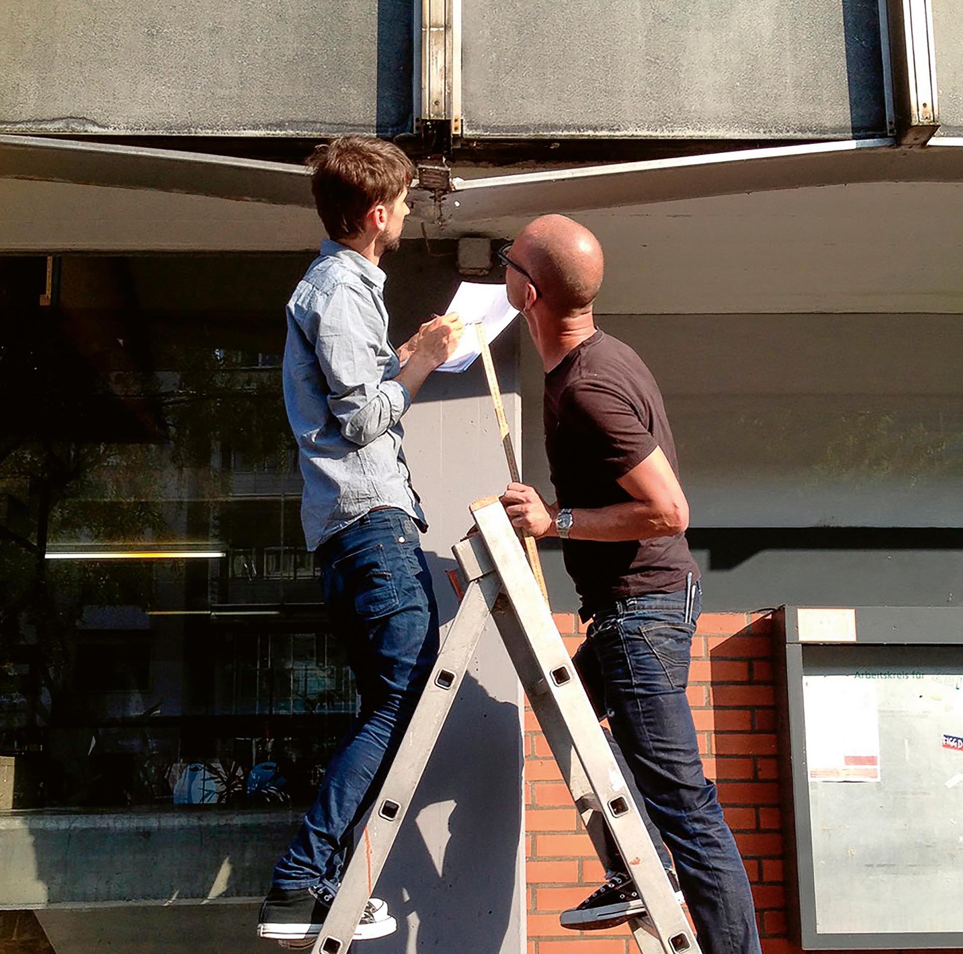 Maison Farel, Bienne, 1959, architecte Max Schlup. Analyse de la façade, 2016.