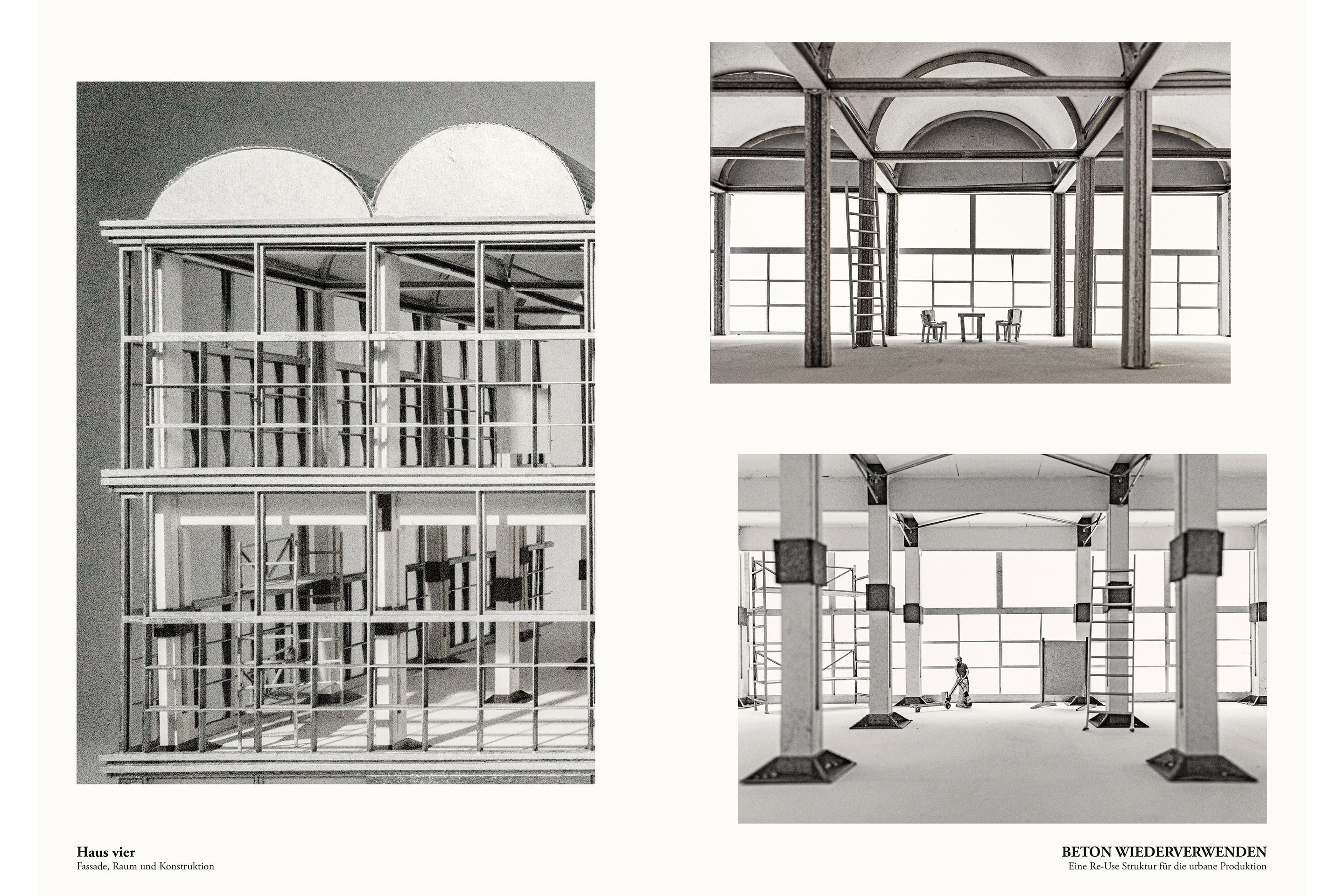 Adrian Kiesel: «Beton wiederverwenden! – Das Potential einer Wiederverwendung bereits vergossener Betonstrukturen für eine nachhaltige Baukultur». Konstruktion, Raum und Atmosphäre Haus 3.