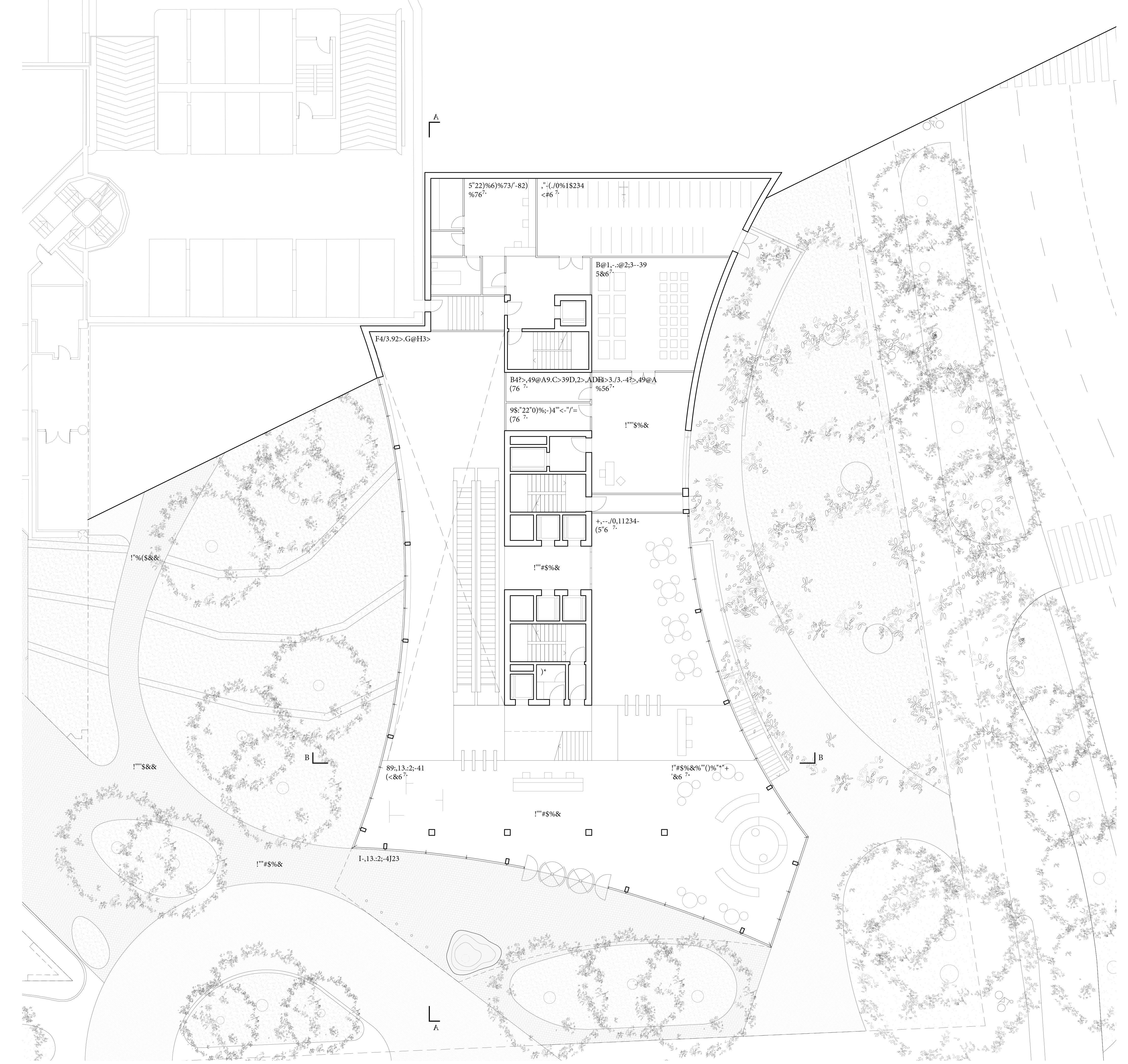 Junon: plan du rez-de-chaussée inférieur