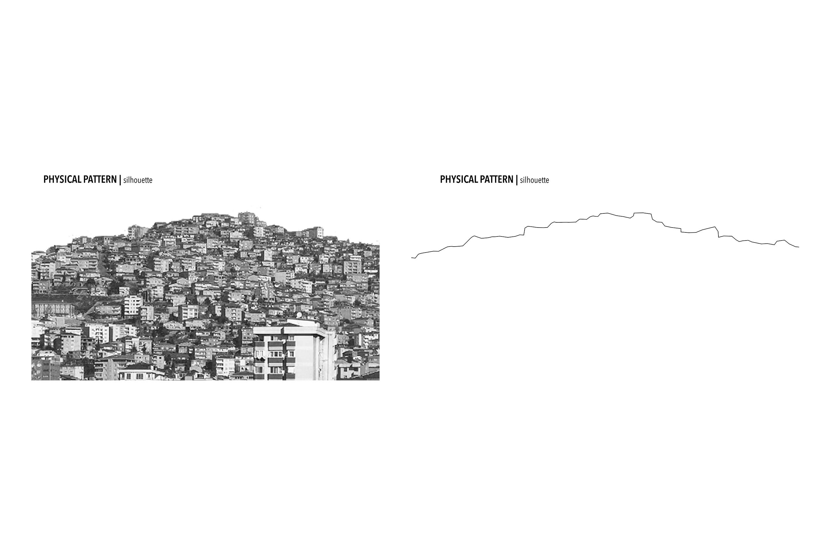 Motif urbain, silhouette.