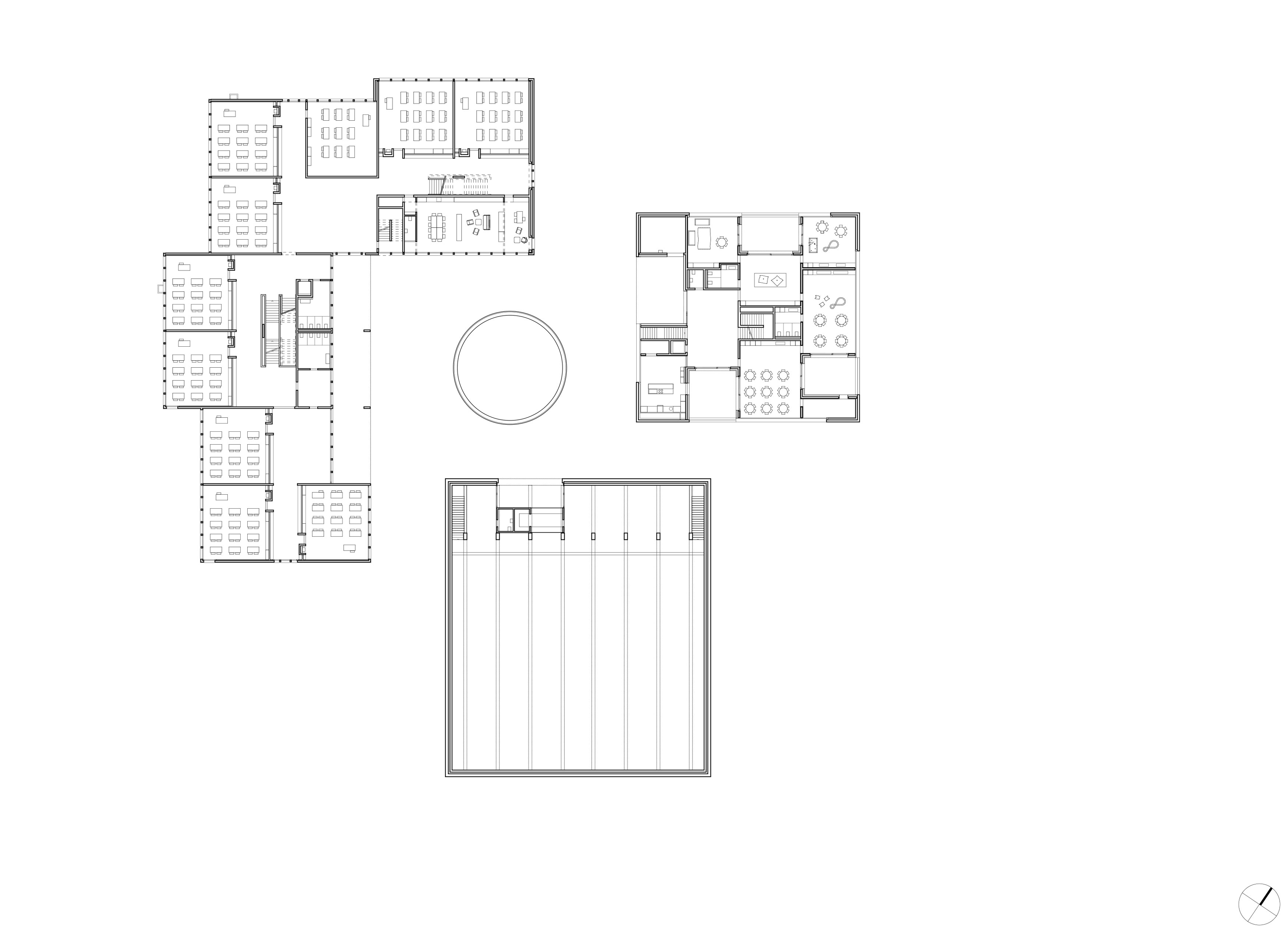 Ardon: Plan du niveau rez supérieur projeté