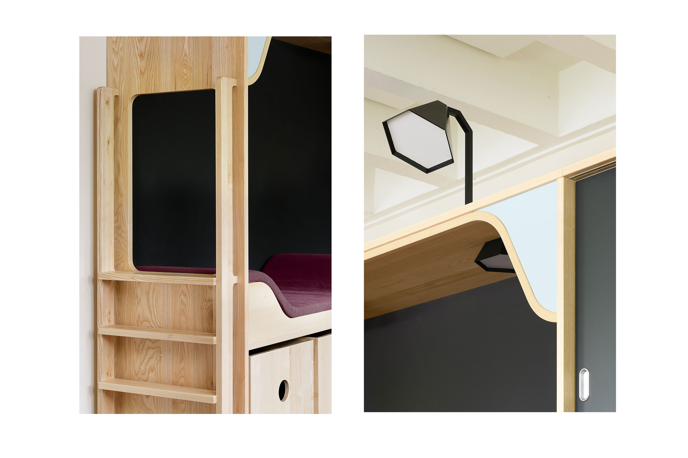 Die Möbel sind ebenso sorgfältig detailliert wie das Schulgebäude, in dem sie stehen.