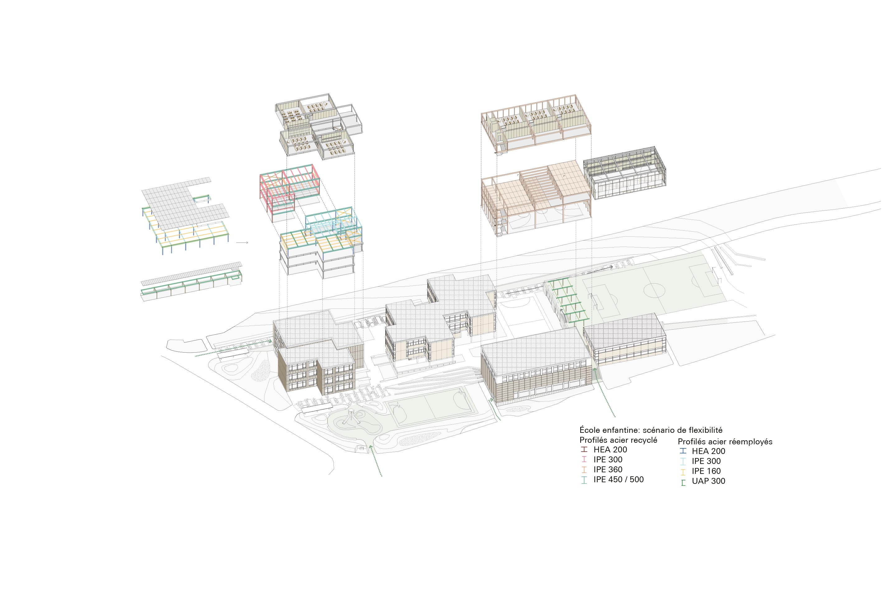 Axonométrie du projet.