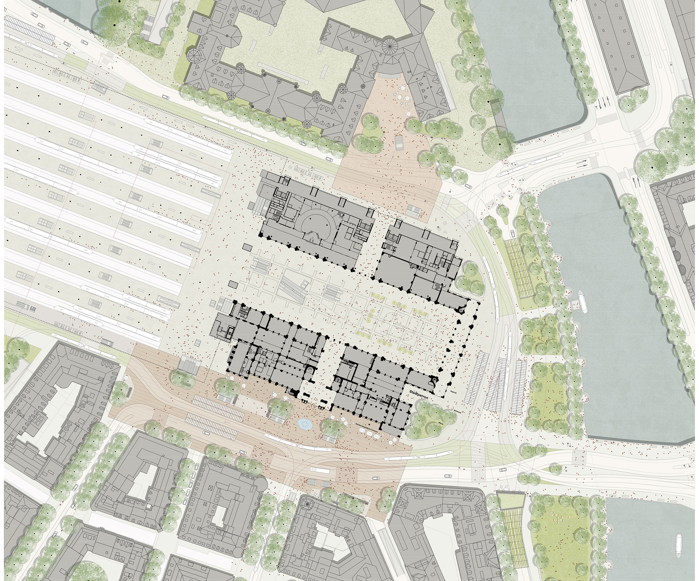 Eine freie Limmat und viel Grün am Ufer: Vorschlag von Studio Vulkan.