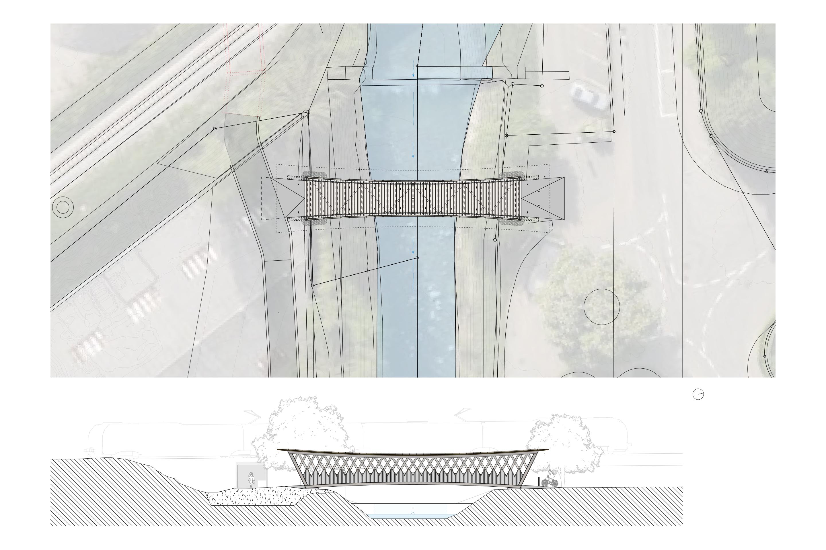Vue en plan, Vue en élévation.