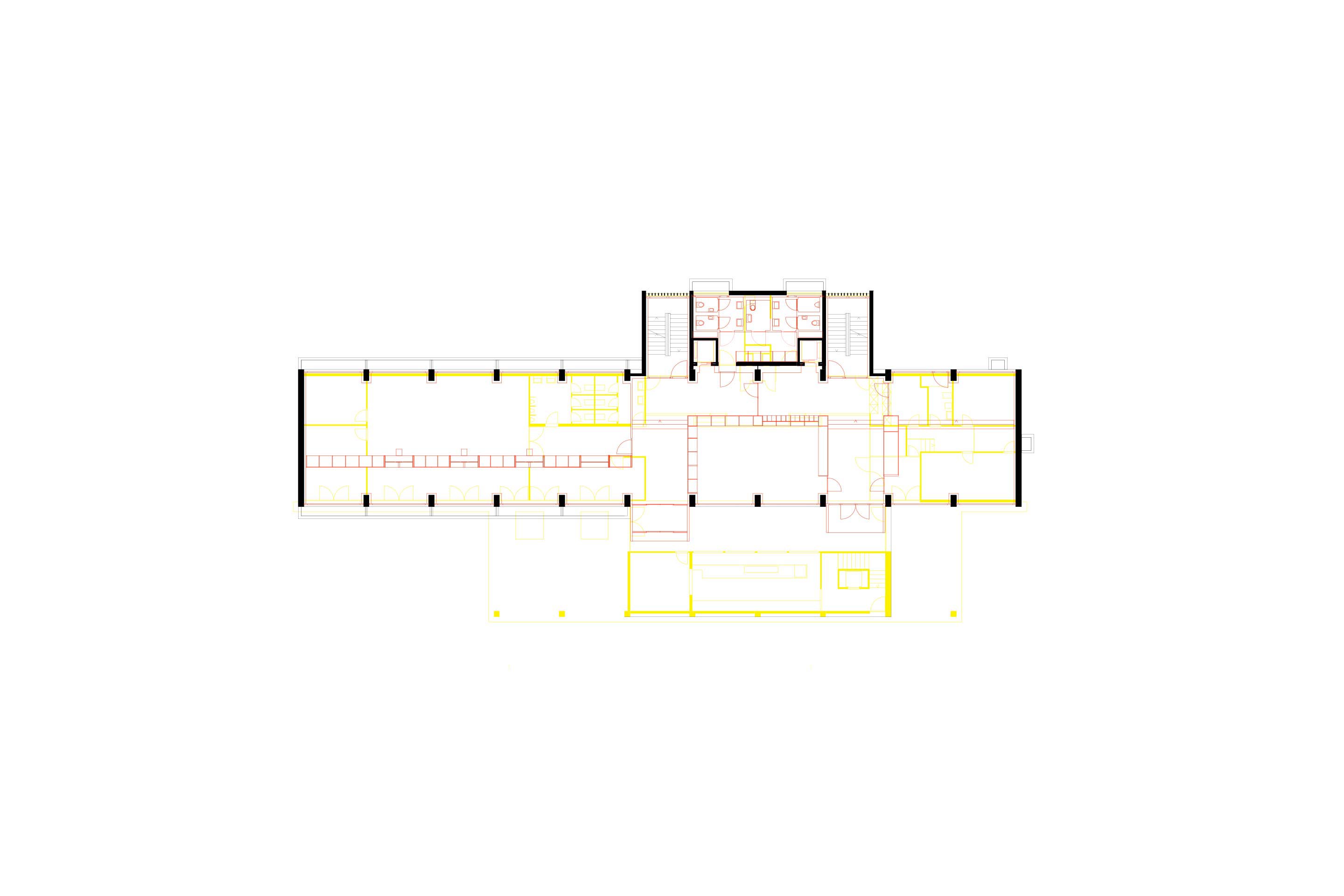 Pianta degli interventi sul piano terra.