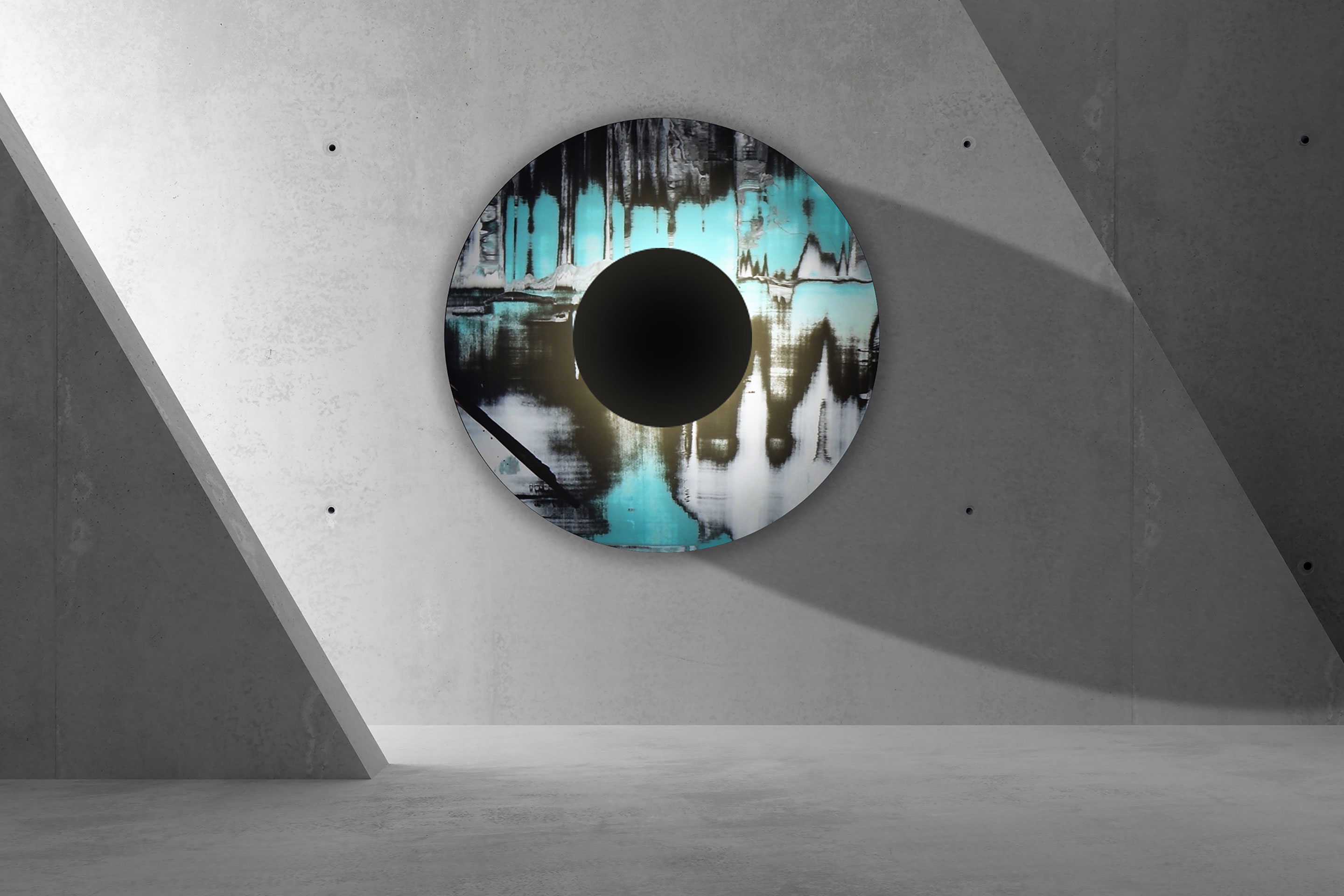 Der Badener Gestalter Fabian Bolliger präsentierte im «Swiss Hub» einem Zusammenschluss Schweizer Gestalter:innnen «Iris», eine multifunktionale Leuchte, die eine Hommage an das menschliche Auge darstellt.