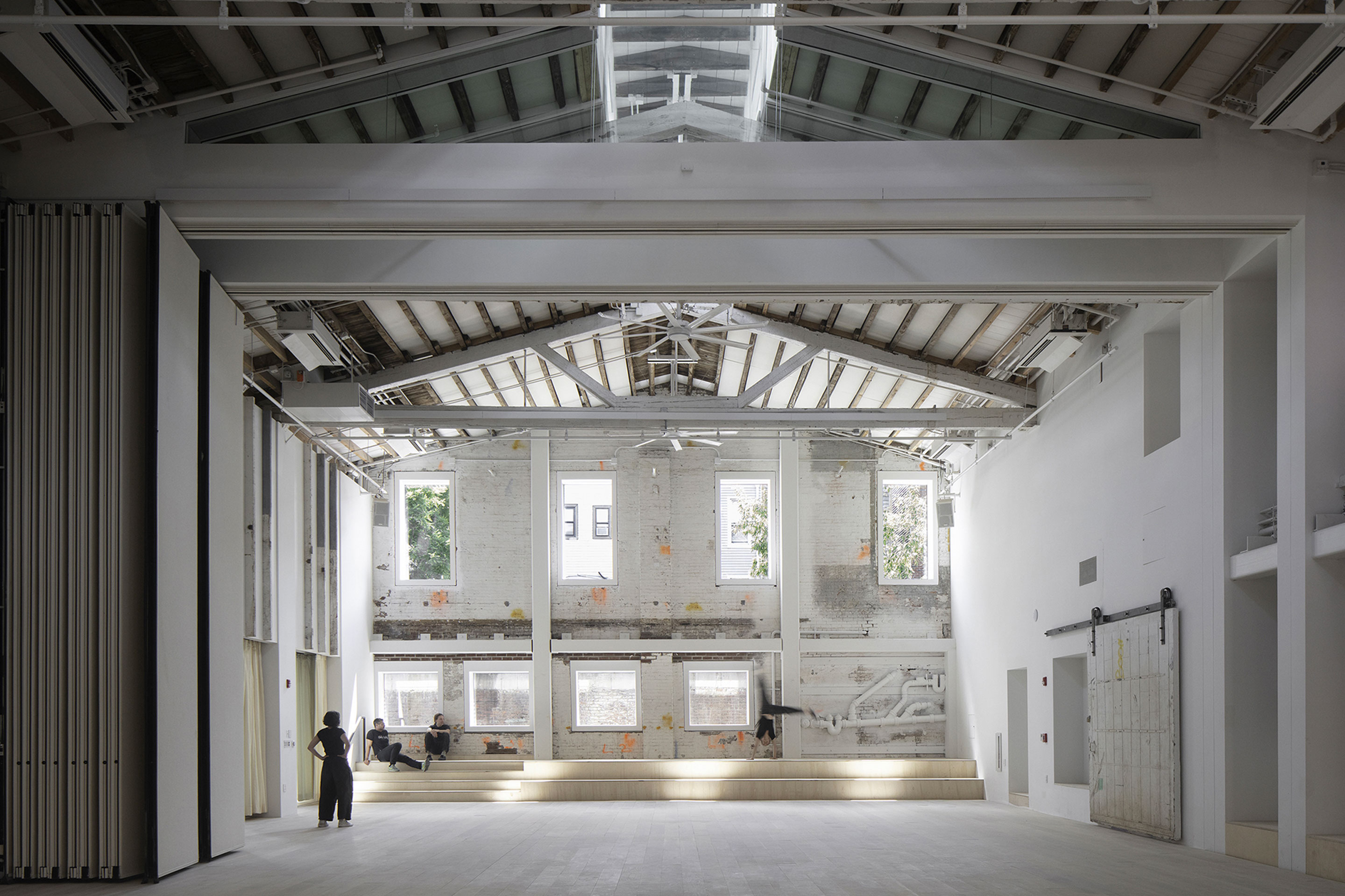 Timber Adaptive Reuse Theatre. 2017-21. View of the double-height assembly space at The Mercury Store.