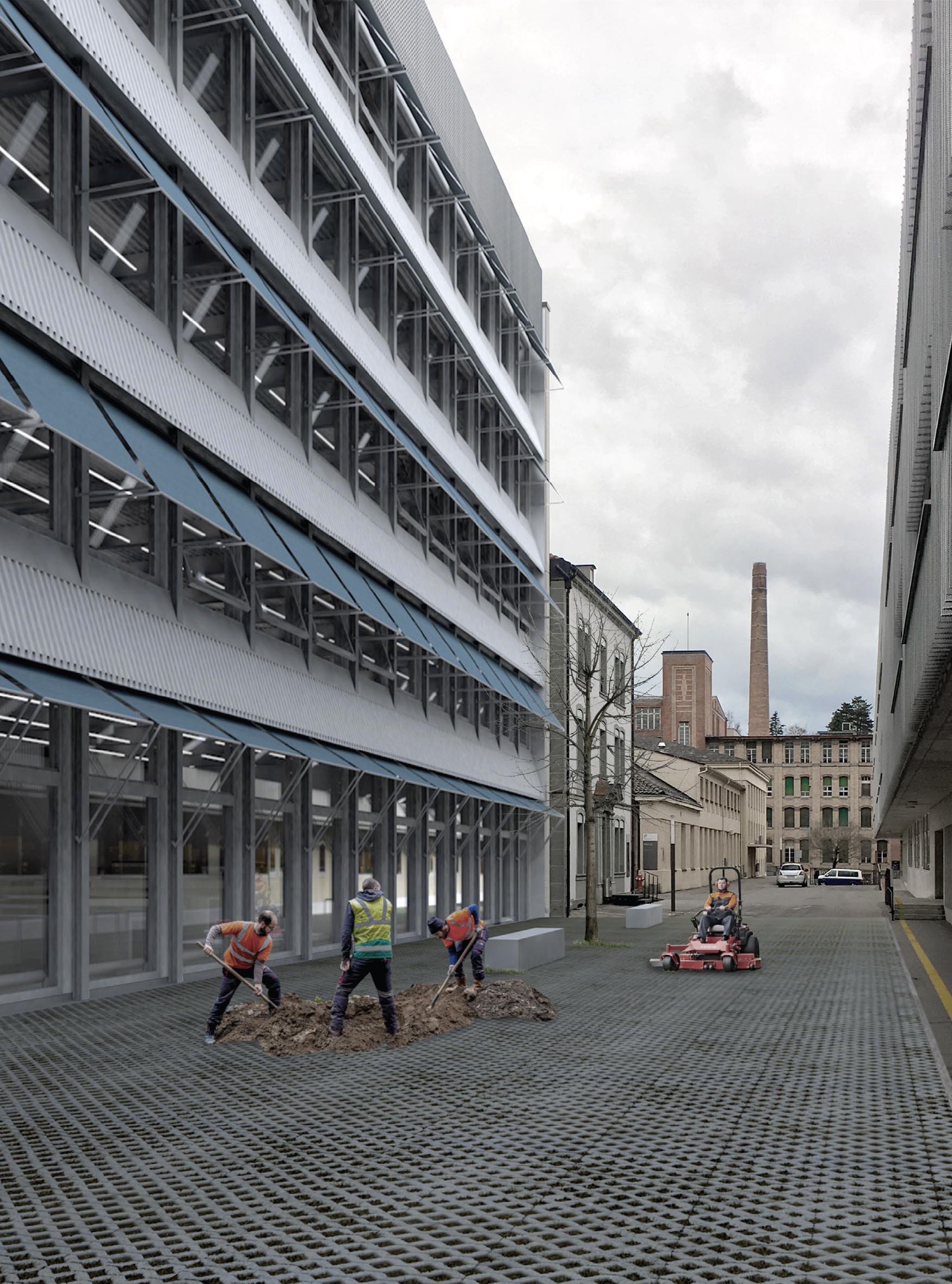 MAGNOLIA, projet lauréat. Visualisation de la façade Nord