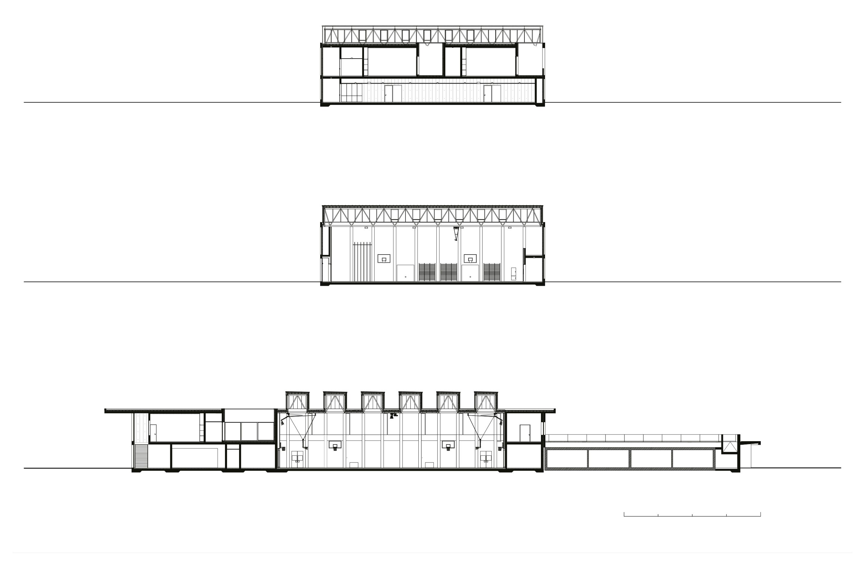 Durisch+Nolli Architetti, palestra doppia, Riva San Vitale, 2010.