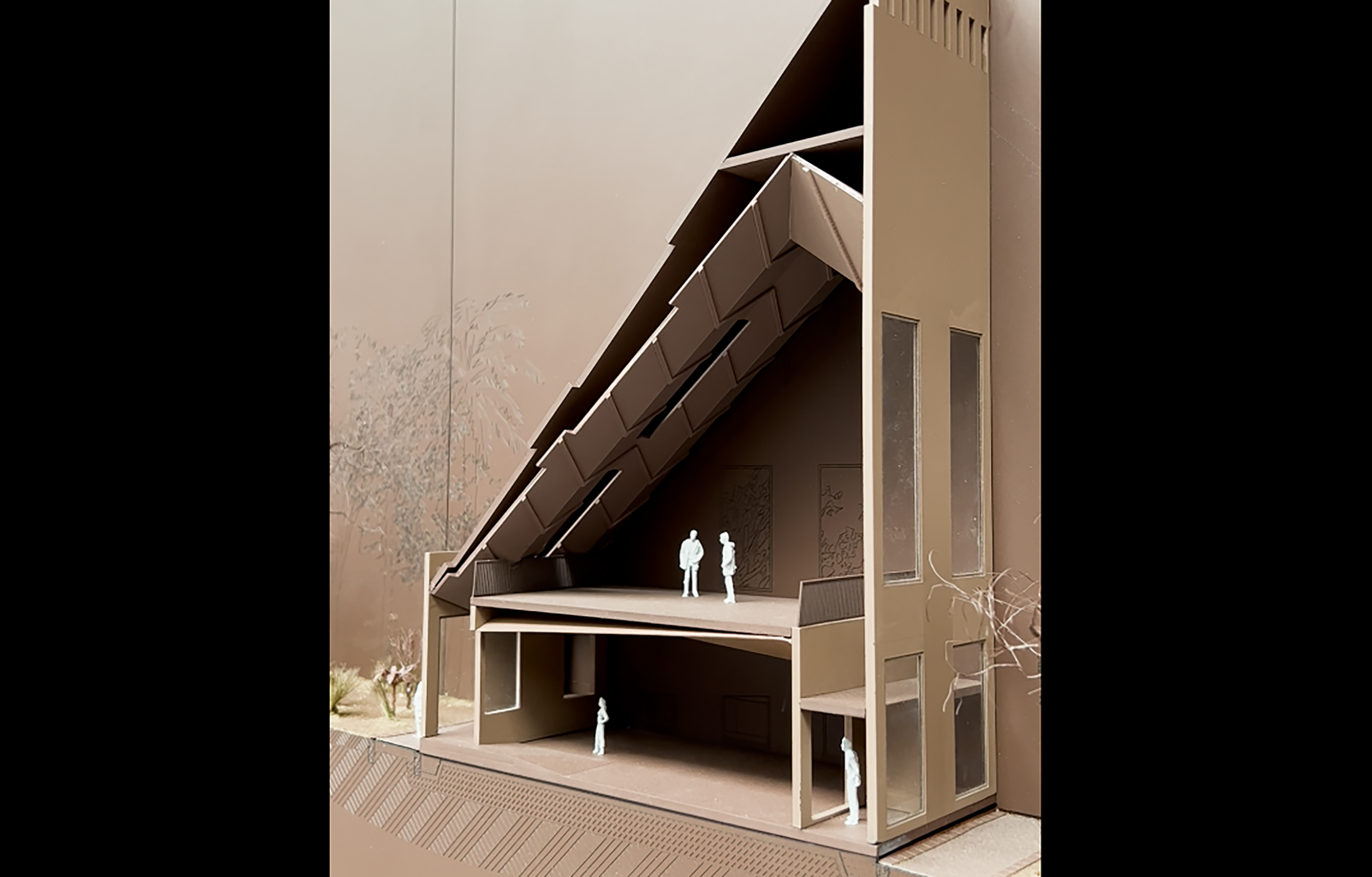 Atelier Masōmī, vidéos, dessins et maquettes (Section Force Majeure, Pavillon Centrale).