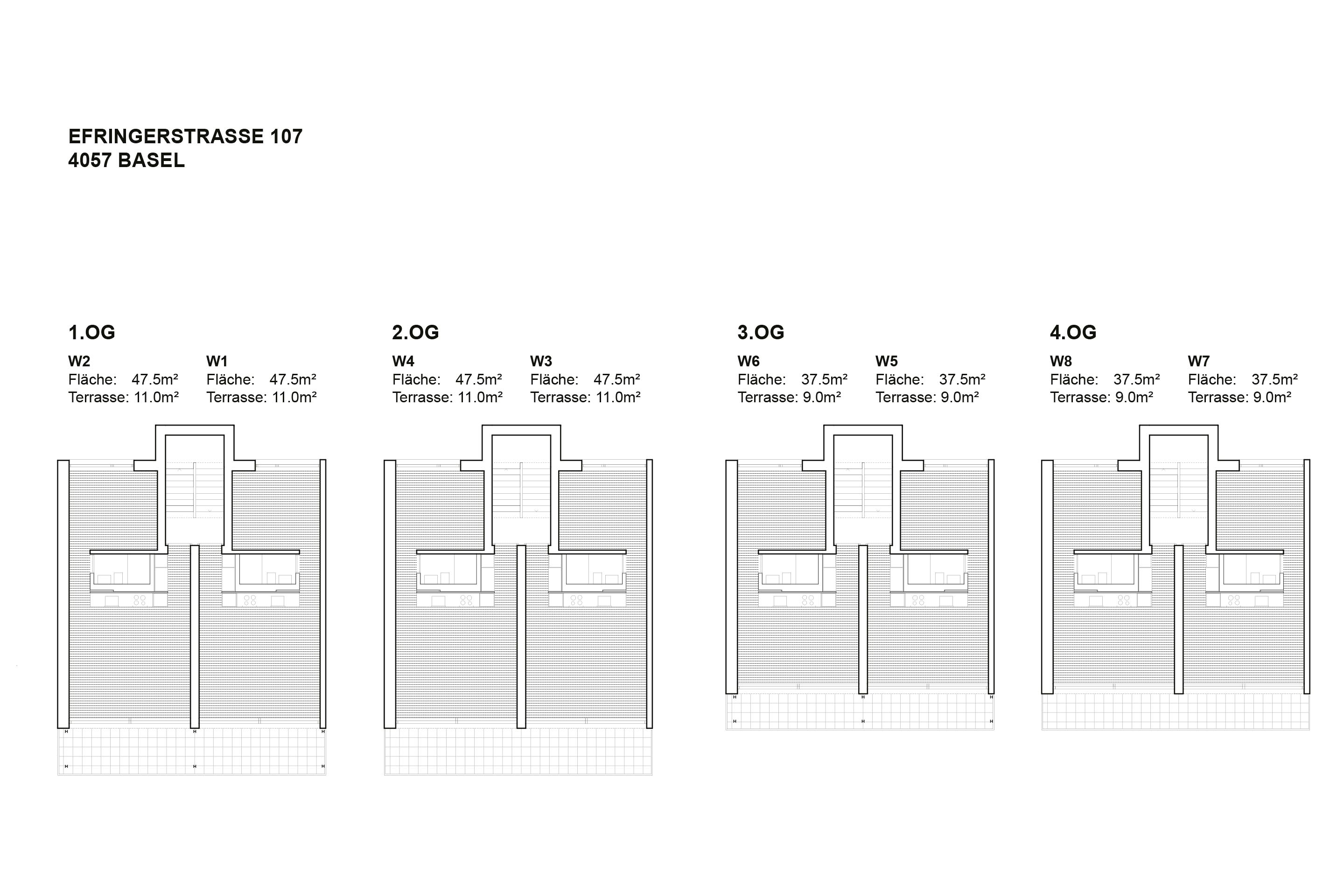 Die Bauherrschaft setzte auf Kleinwohnungen mit kompaktem Grundriss. Ein Kern aus Einbauschrank, Küche und Bad gliedert die Wohnung in Schlaf- und Wohnbereich. Auch der Innenausbau funktioniert ohne Leim und Spachtelmasse.