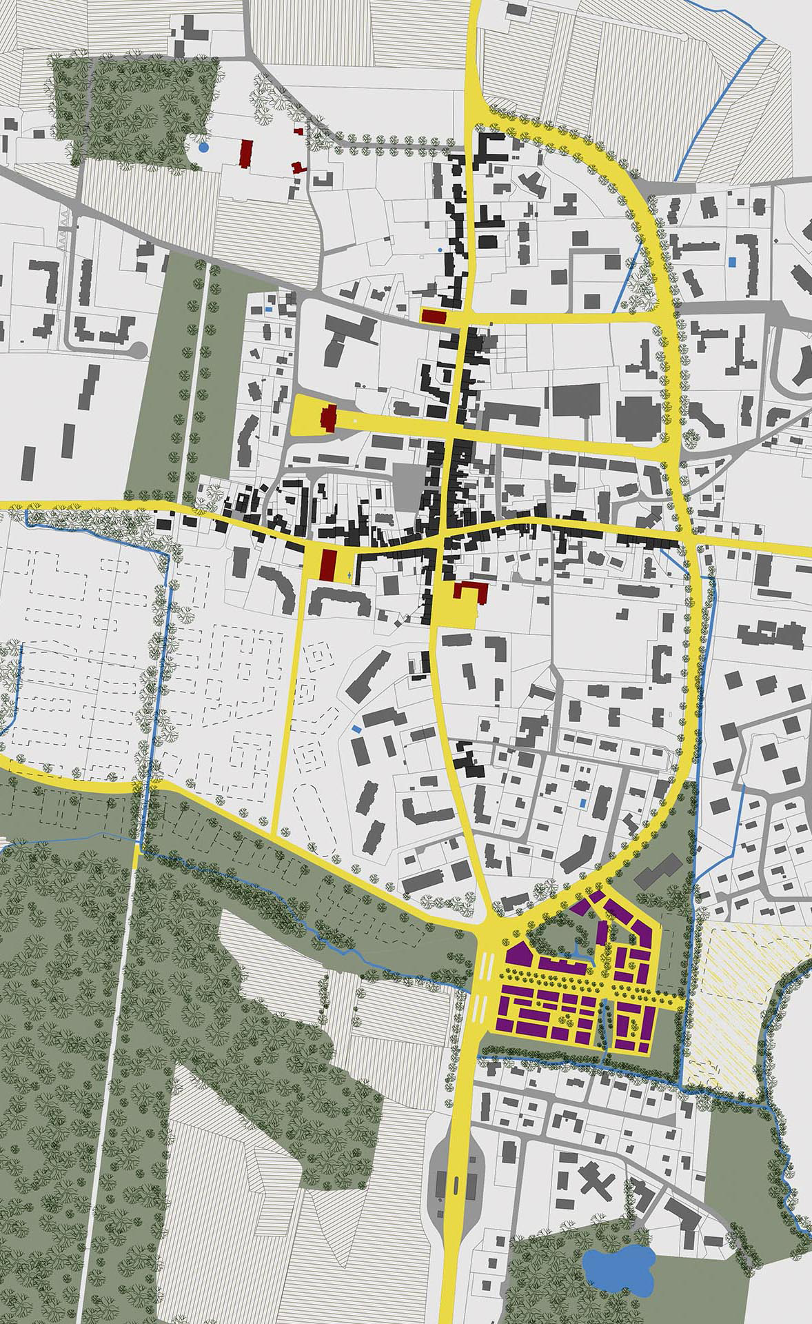 Le contre-projet élaboré en ateliers s’inscrit dans une réflexion territoriale élargie sur les paysages, les cours d’eau, mais aussi l’identité de Ferney-Voltaire, son histoire et sa culture. Il cherche des coutures avec le centre-ville, le grand paysage et les autres quartiers.