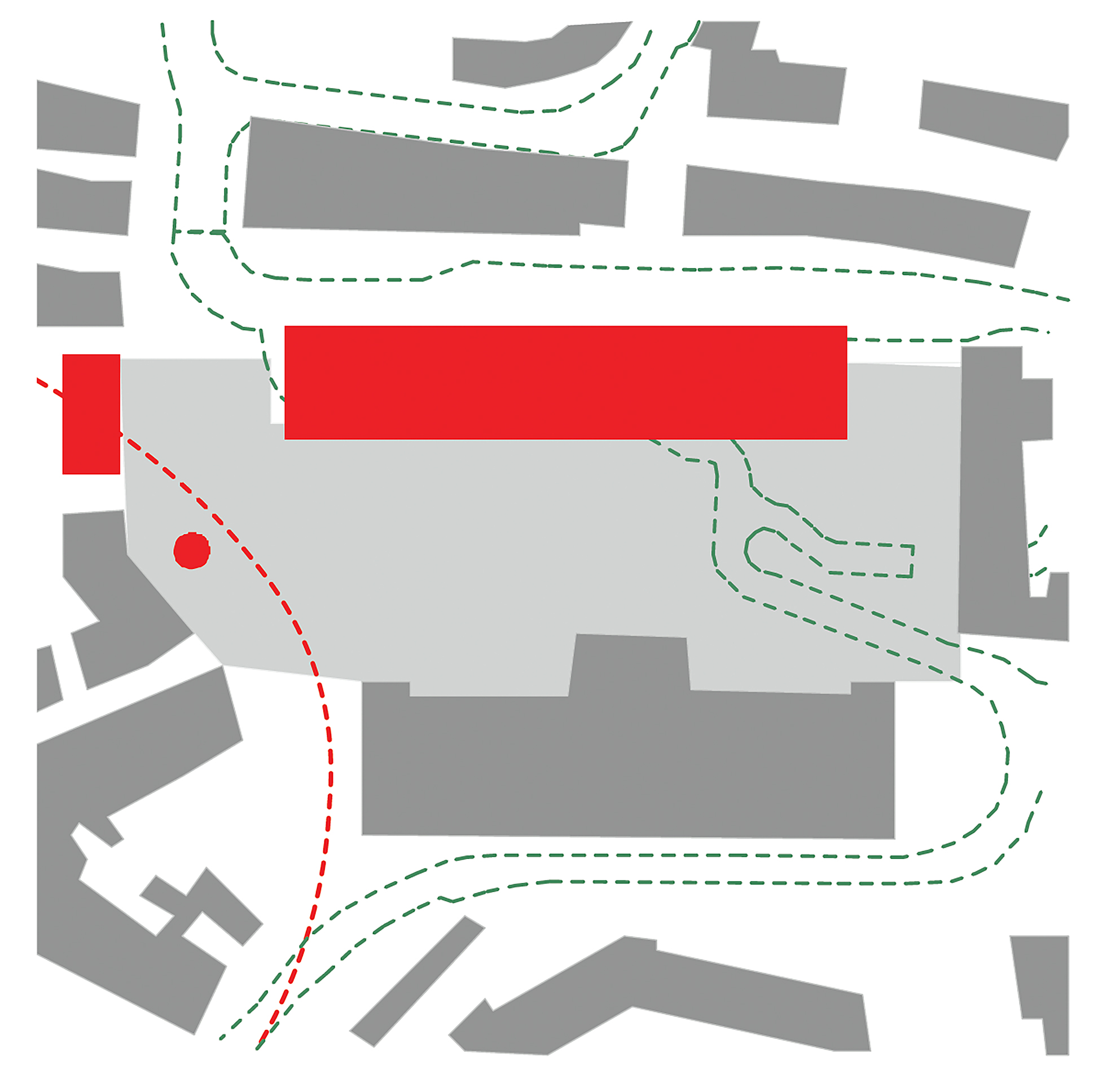En 2009, poursuivant la réflexion du contre-projet «Grand Rumine», le groupement RSVP (Jean-Lou Rivier, Blaise Sahy) soumet un projet intitulé «Musée-Cité». Le nouveau musée serait juché sur l’entrée du parking souterrain de la place de la Riponne, refermant la place mal aimée des Lausannois. Le volume oblong serait doté d’une grande salle éclairée zénithalement. Bien que jugé favorablement par la commission, le site est écarté au profit de la halle ferroviaire.