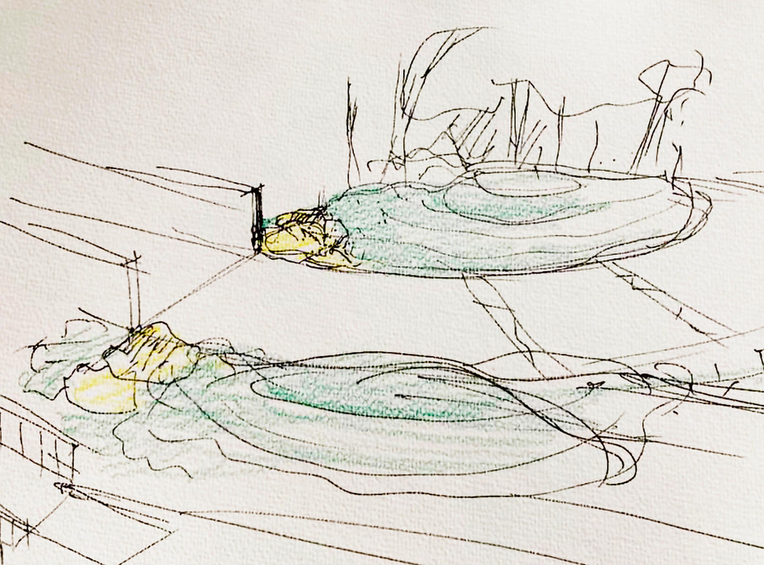 Il raccordo tra il ponte la strada e la nuova topografia.