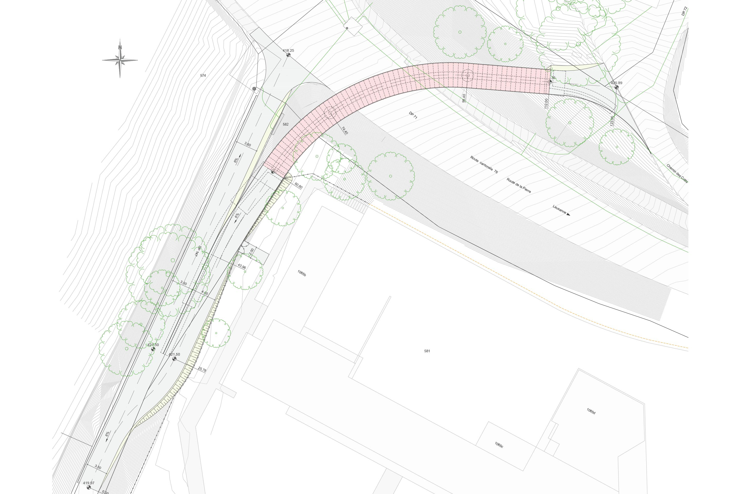 Planimetria della passerella.