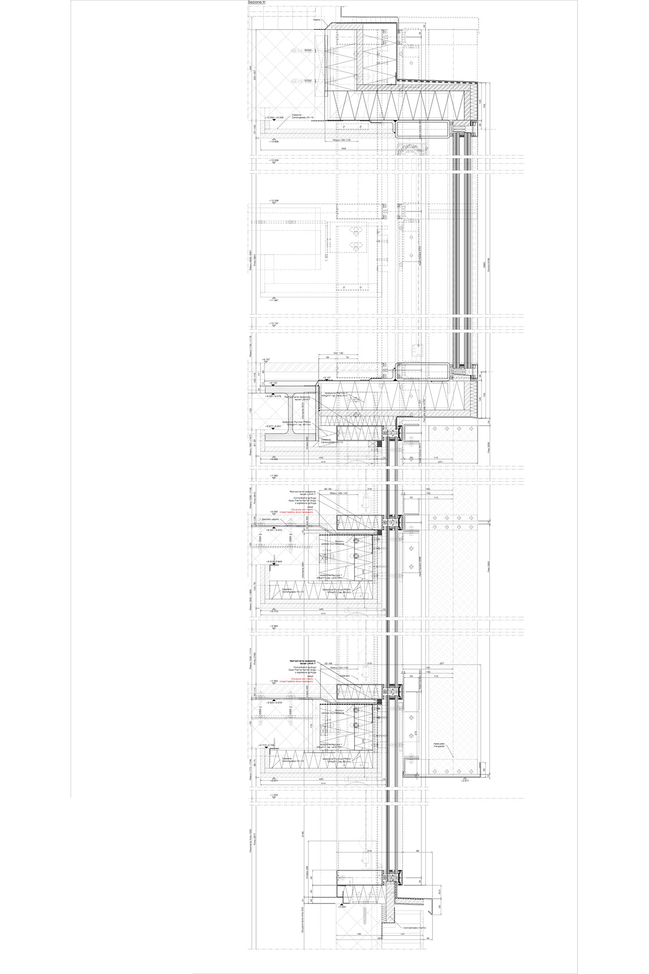 Sezione del dettaglio costruttivo.