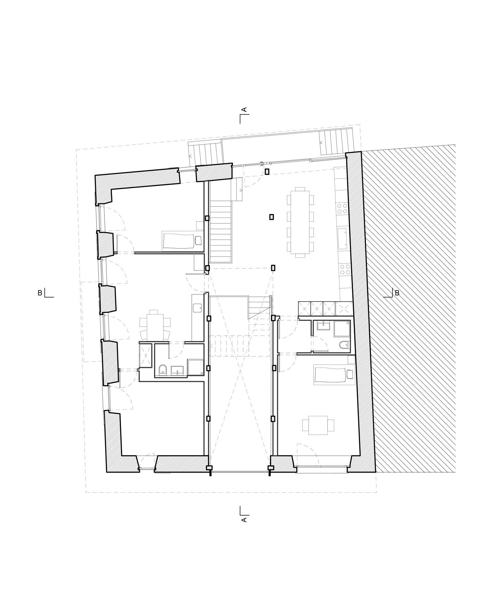 Plan du rez supérieur.