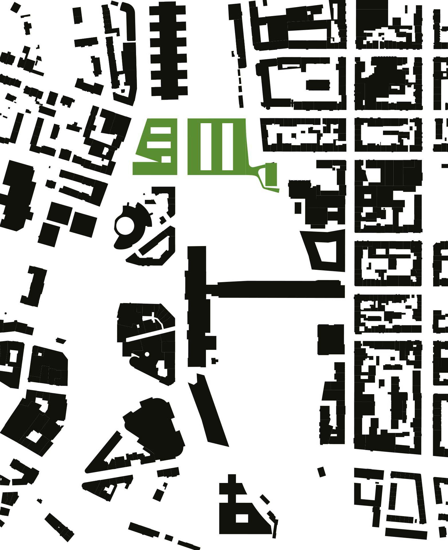 Das Nauentor ist ein wesentlicher Stadtbaustein. Schwarzplan.