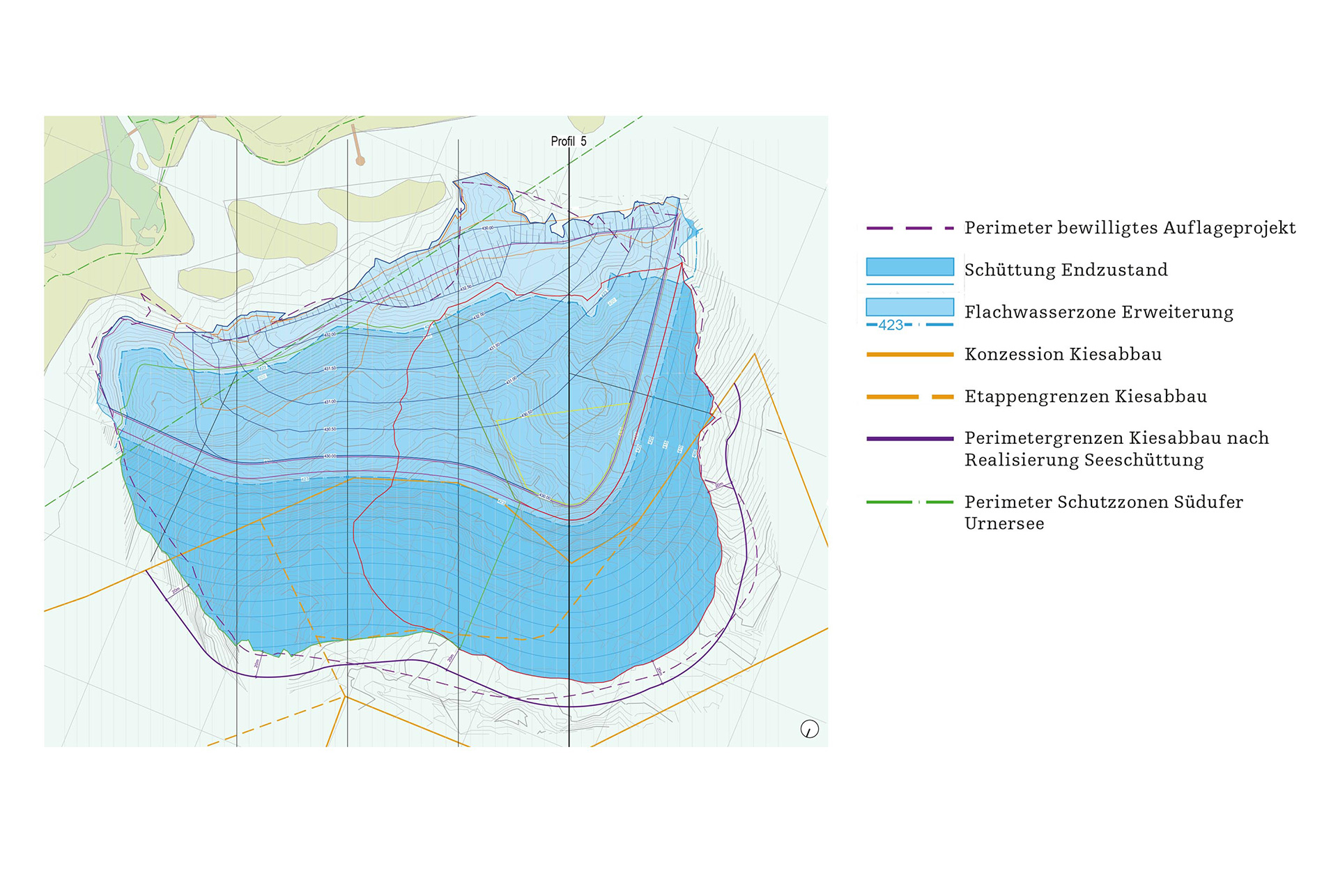Der Endzustand der Schüttung Schanz mit ­Komposition.