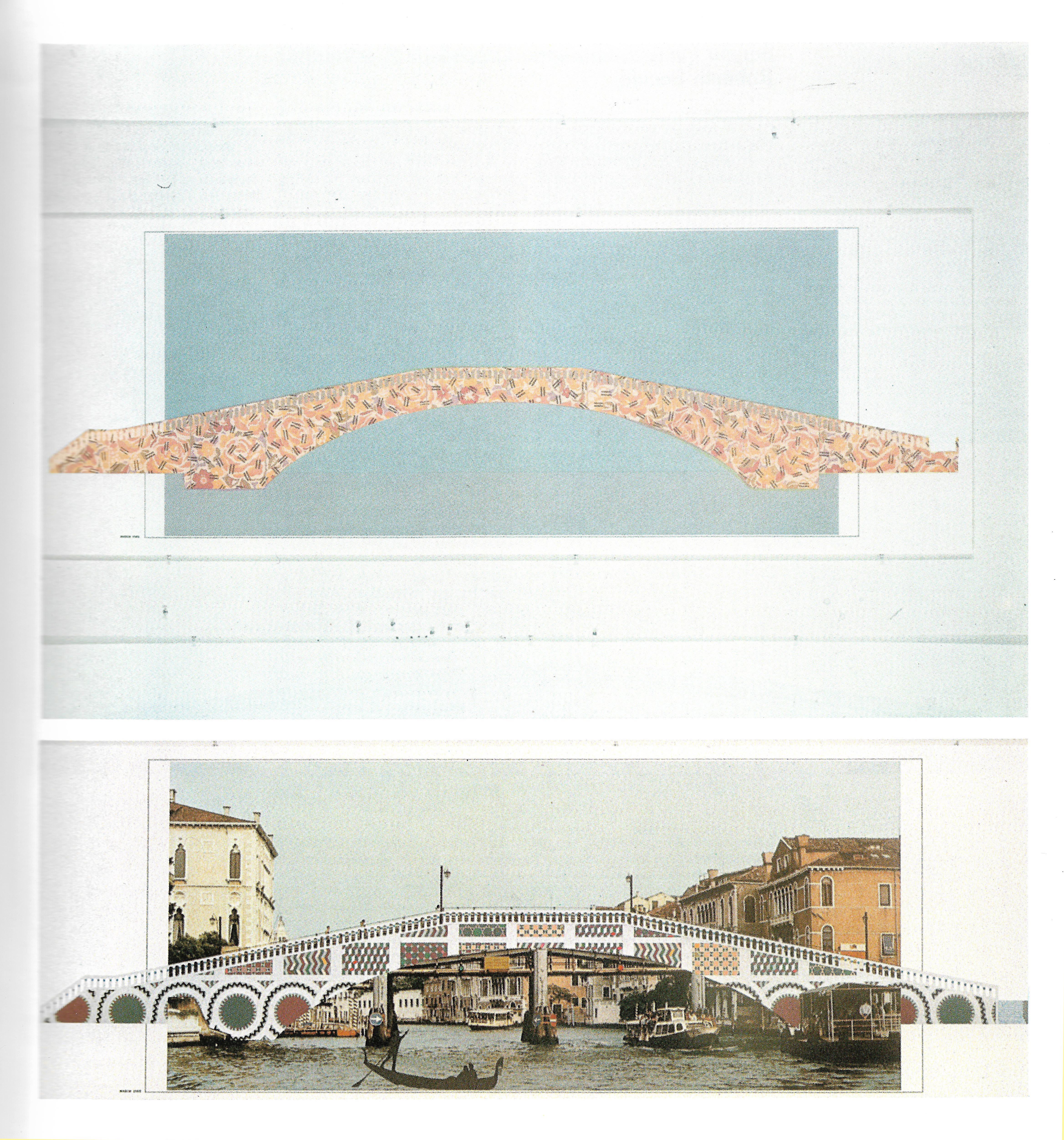 Venturi, Rauch, Scott-Brown, Projet de concours pour le Ponte dell’Accademia, Troisième Exposition internationale d'architecture. Projet Venice, 1985