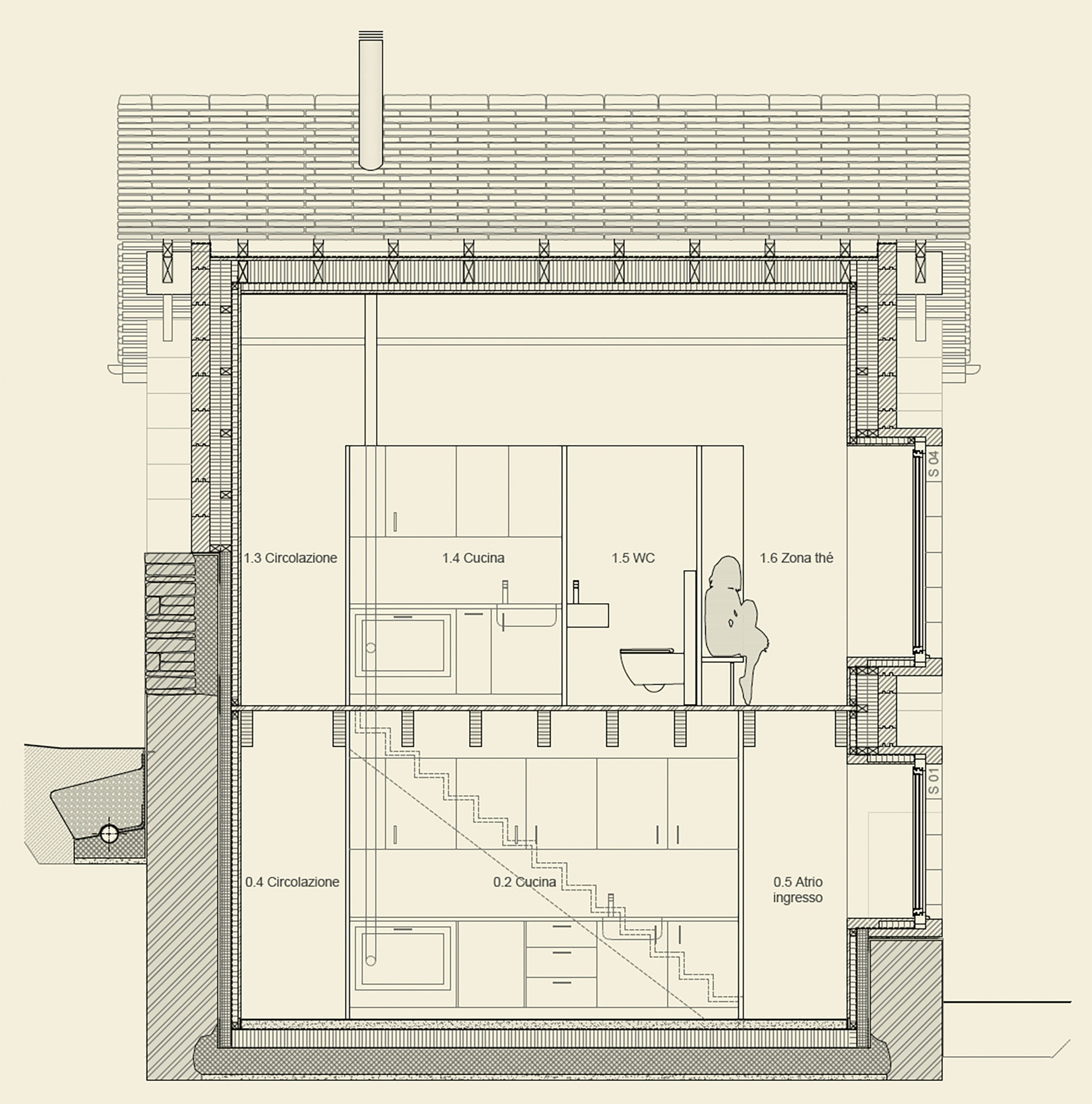 Sezioni costruttive del caso studio.