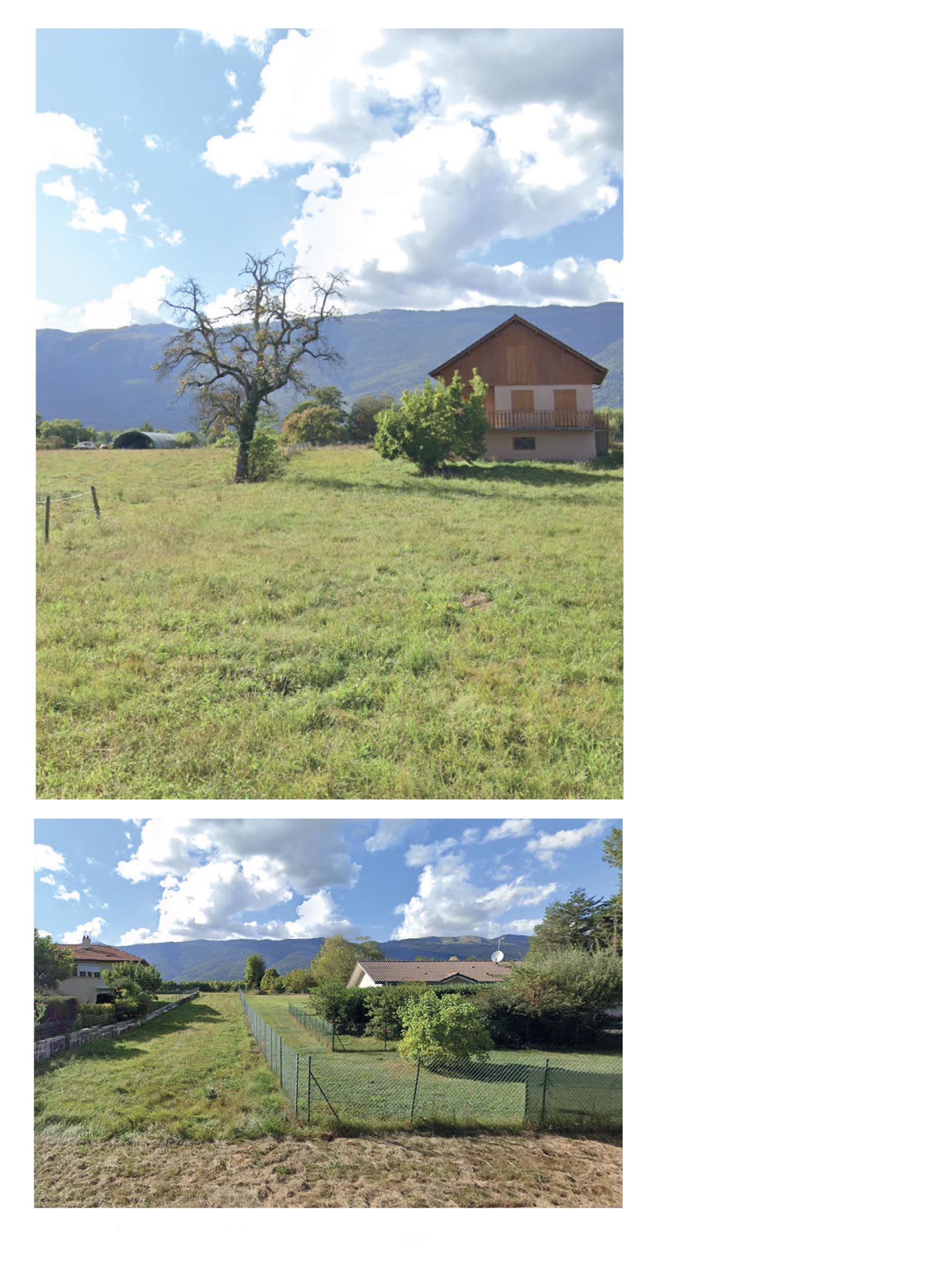 Des parcelles à usage agricole permettant à termes de désenclaver les terrains du secteur Pouilly pour la réalisation du projet urbain. Vues depuis la rue de l’Eglise