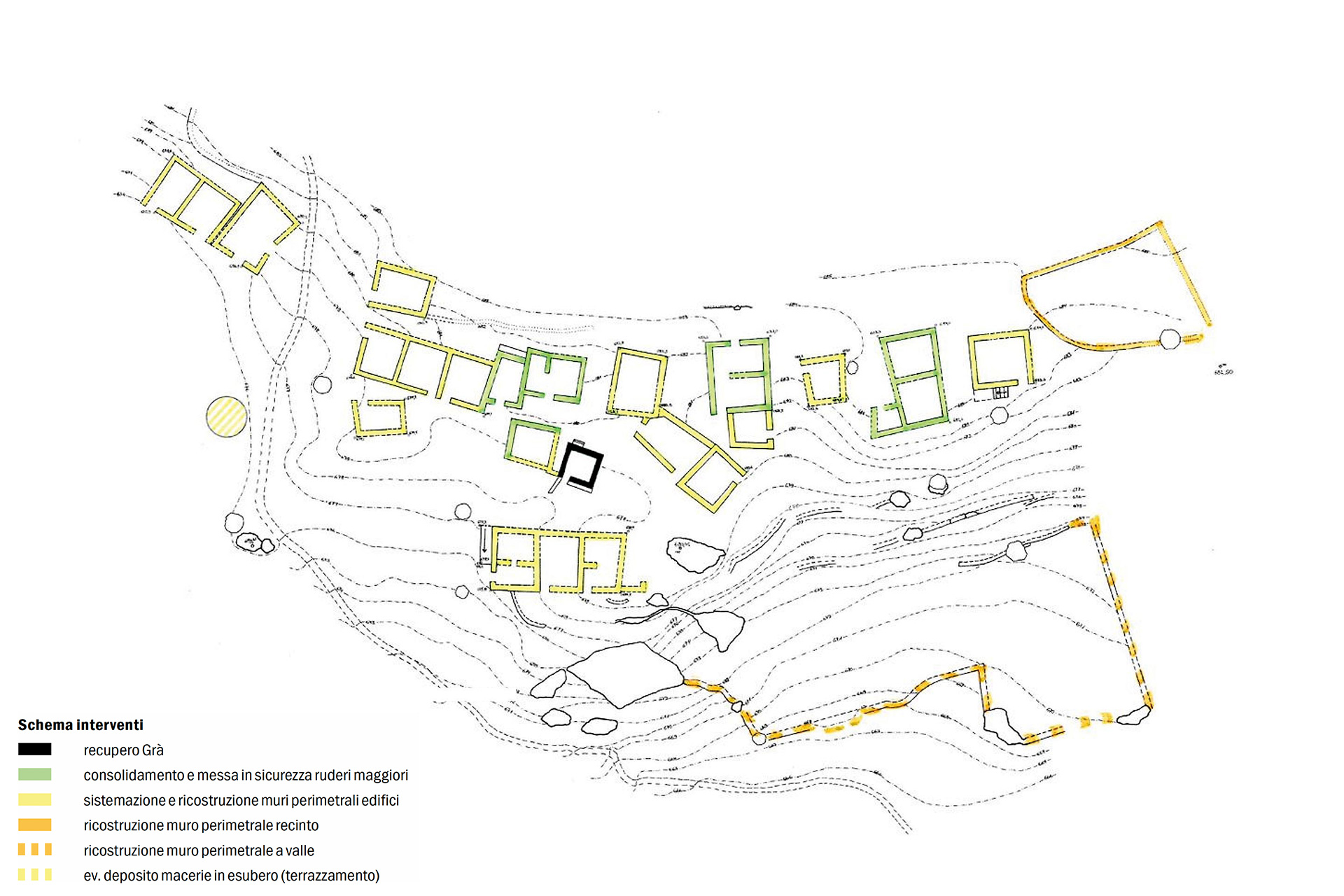 Restauro di manufatti rurali in località Puncètè, Monte Carasso, Roberto Briccola, 2013.