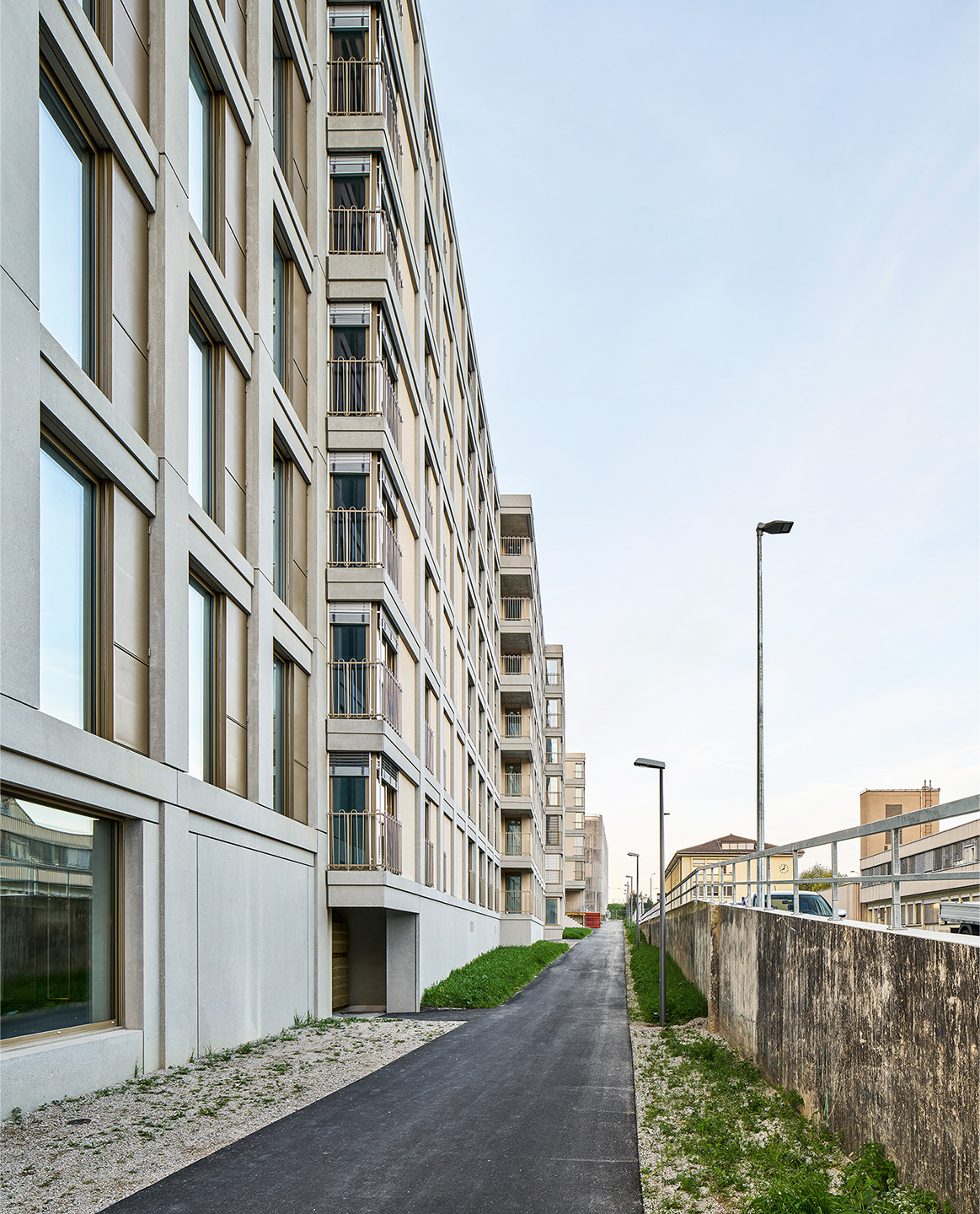 Façade nord des logements