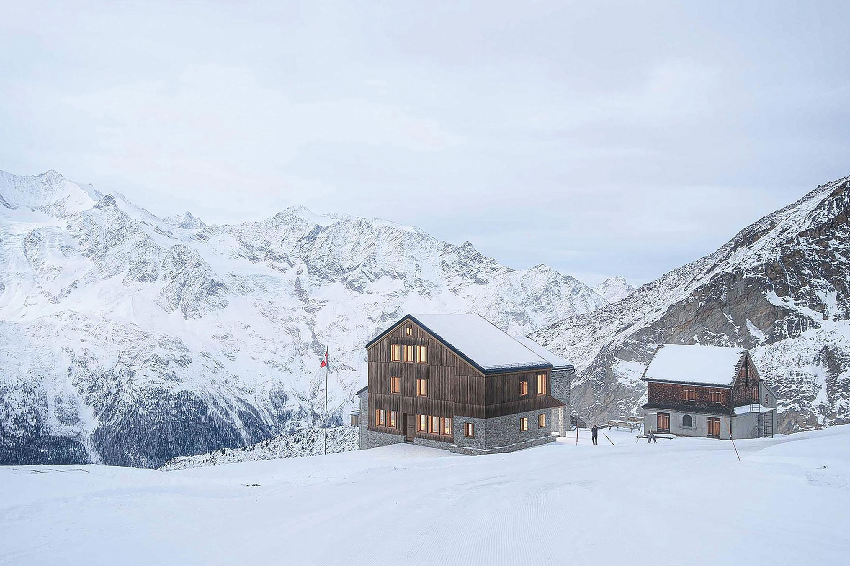 Wettbewerb Umbau und Erweiterung Weismiesshütten. Siegerprojekt «Bax mit Pirmin» von ARGE HuberHutmacher.