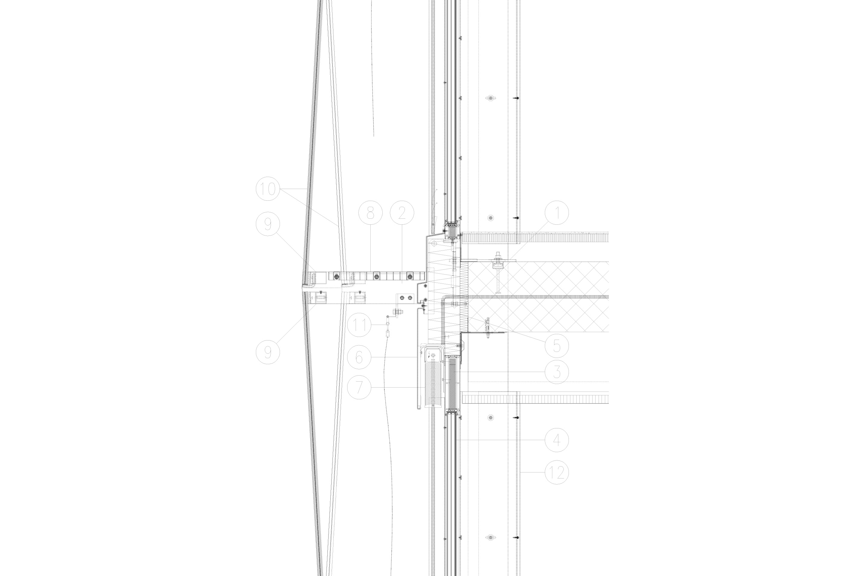Détail de la façade, Nouveau siège Ecavenir, Lausanne.