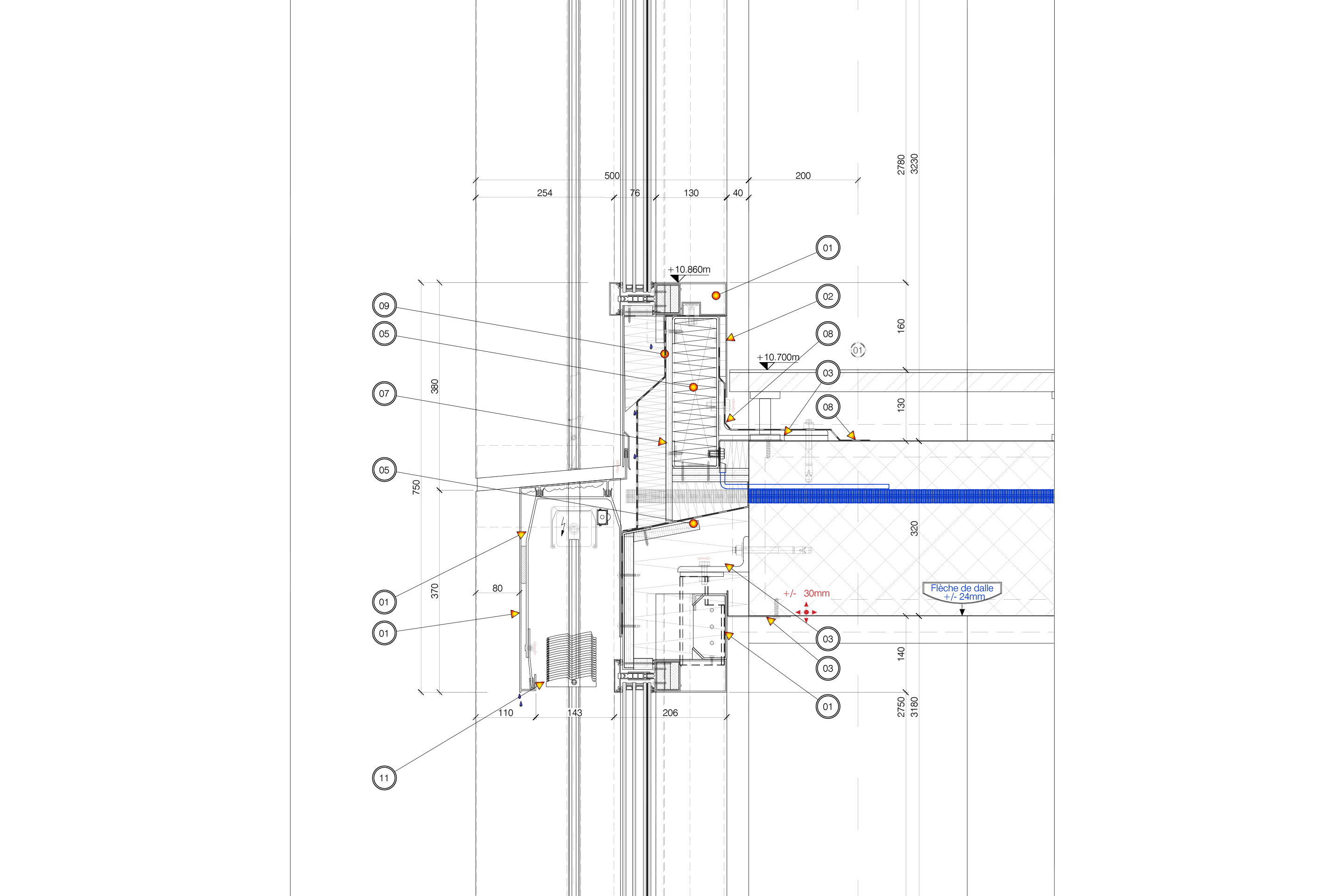 Détail de la façade, Small City, Genève.