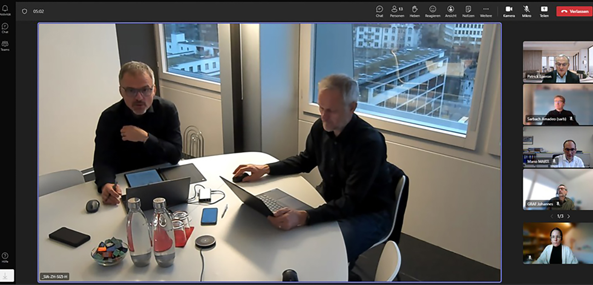 Online-Meeting mit Bauenschweiz.