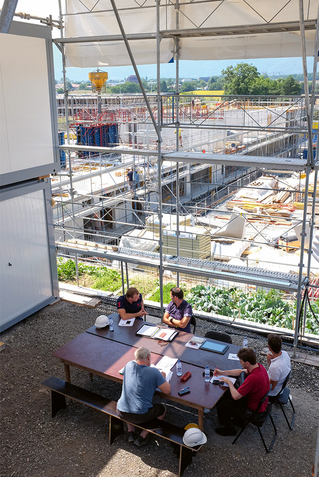 Séance organisation à l’Espace Chantier de Meyrin (GE).