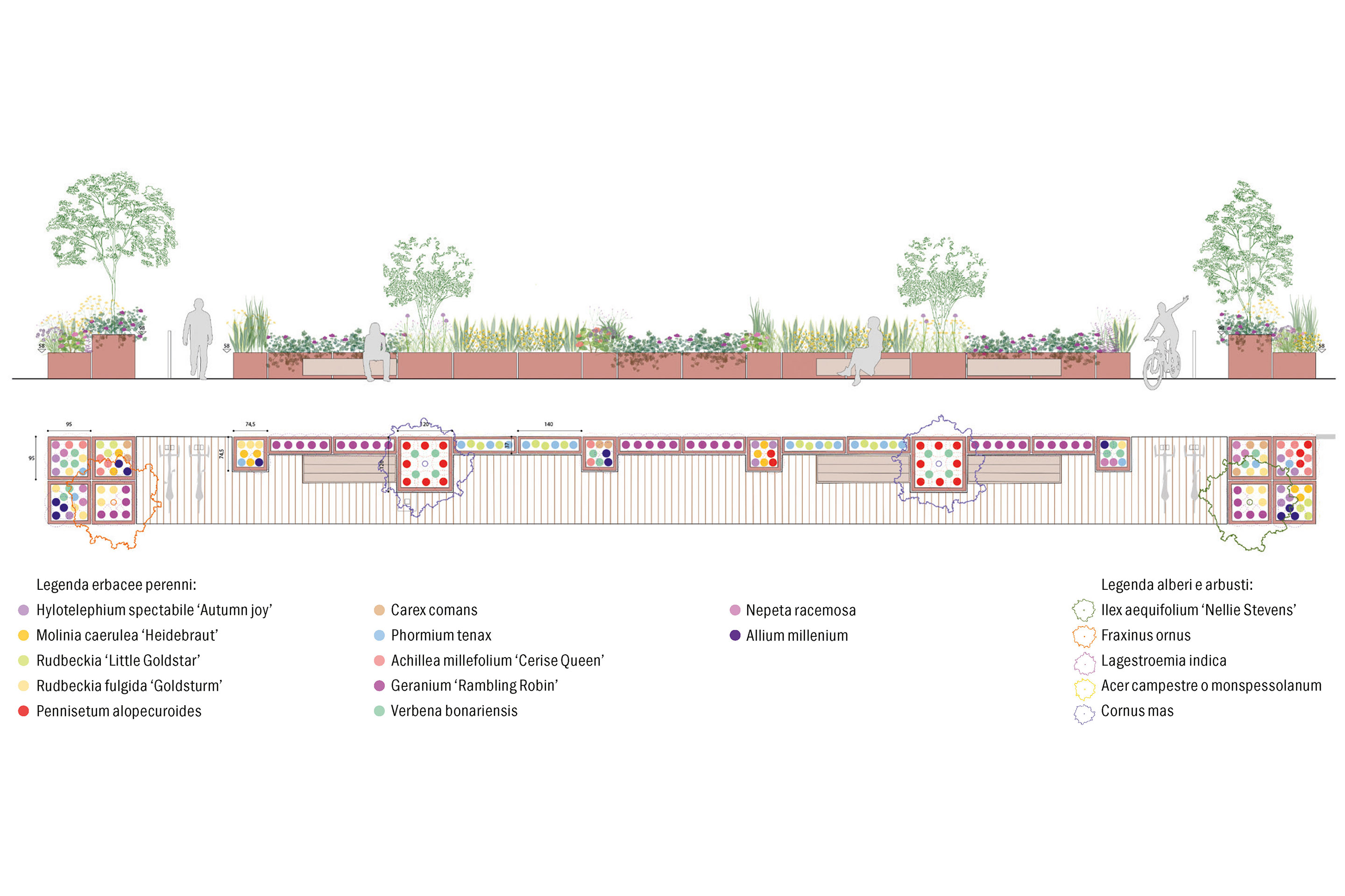 Riqualificazione corso San Gottardo, realizzazione 2024, Comal.ch, Morbio Inferiore; OLOS ATELIER, Mendrisio.
