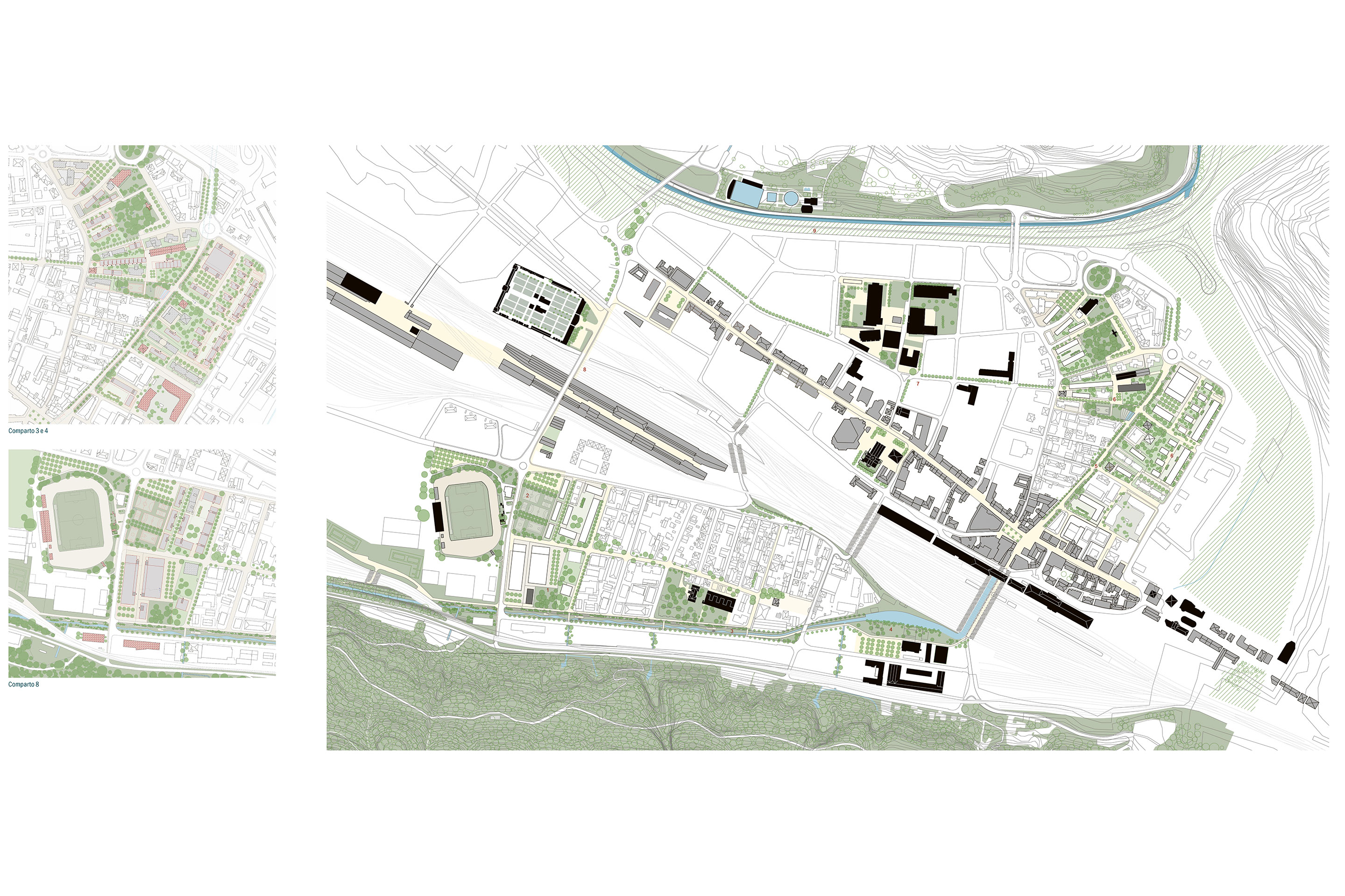Progetto complessivo degli interventi sui tre comparti strategici, proposta Gruppo 3 canevascini&amp;corecco (proposta raccomandata)