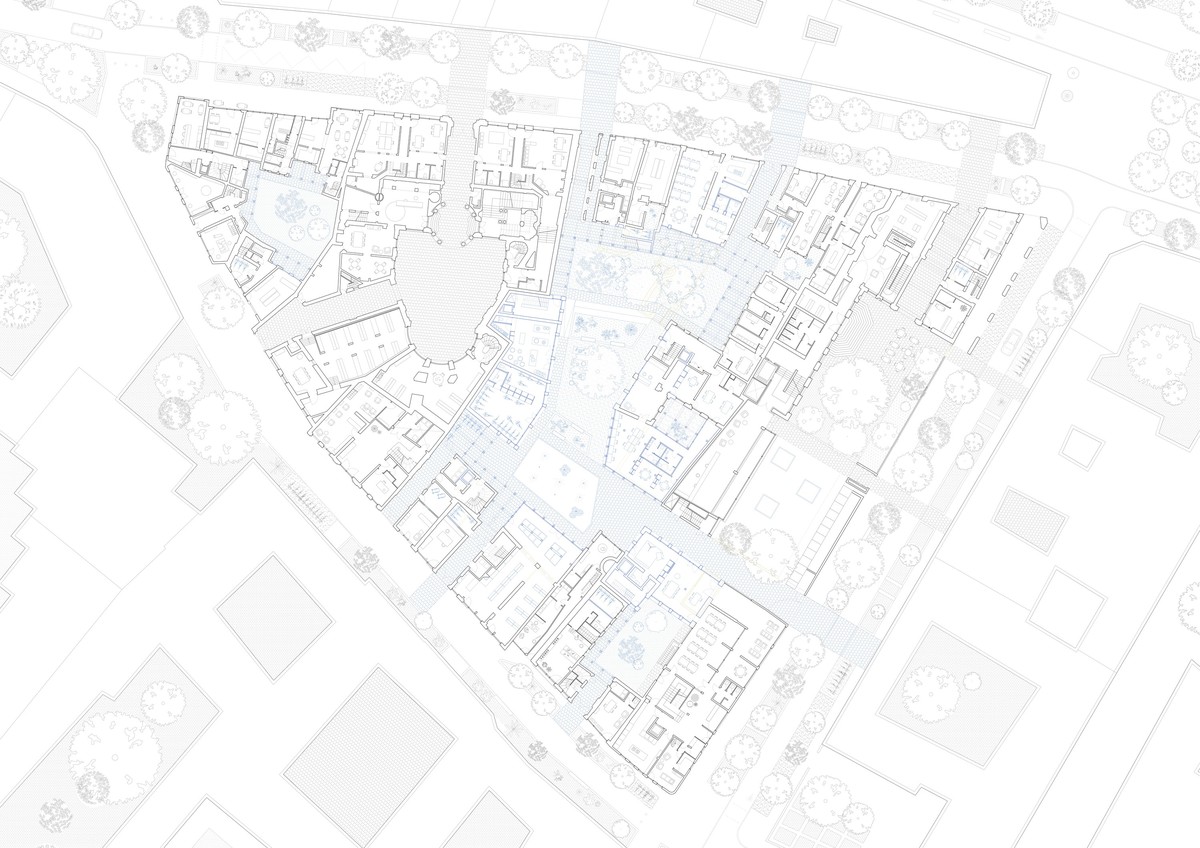Urbanités familiales / Plan RDC © EPFL / PDM Benjamin Porcher