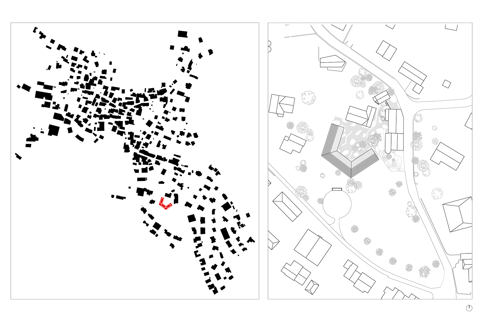 Cantina Obrecht, Jenins. Planimetria del villaggio, planimetria generale